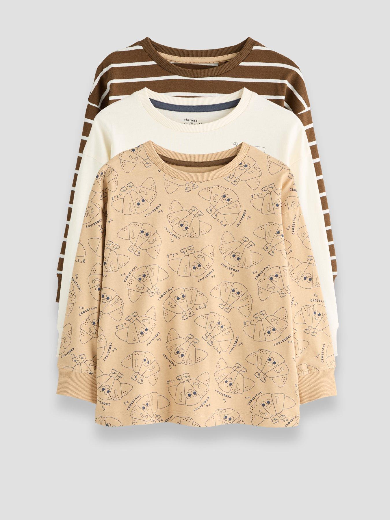 Image 1 of 5 of The Very Collection Boys' Cotton Rich 3 Pack Food Character Tshirts - Multi