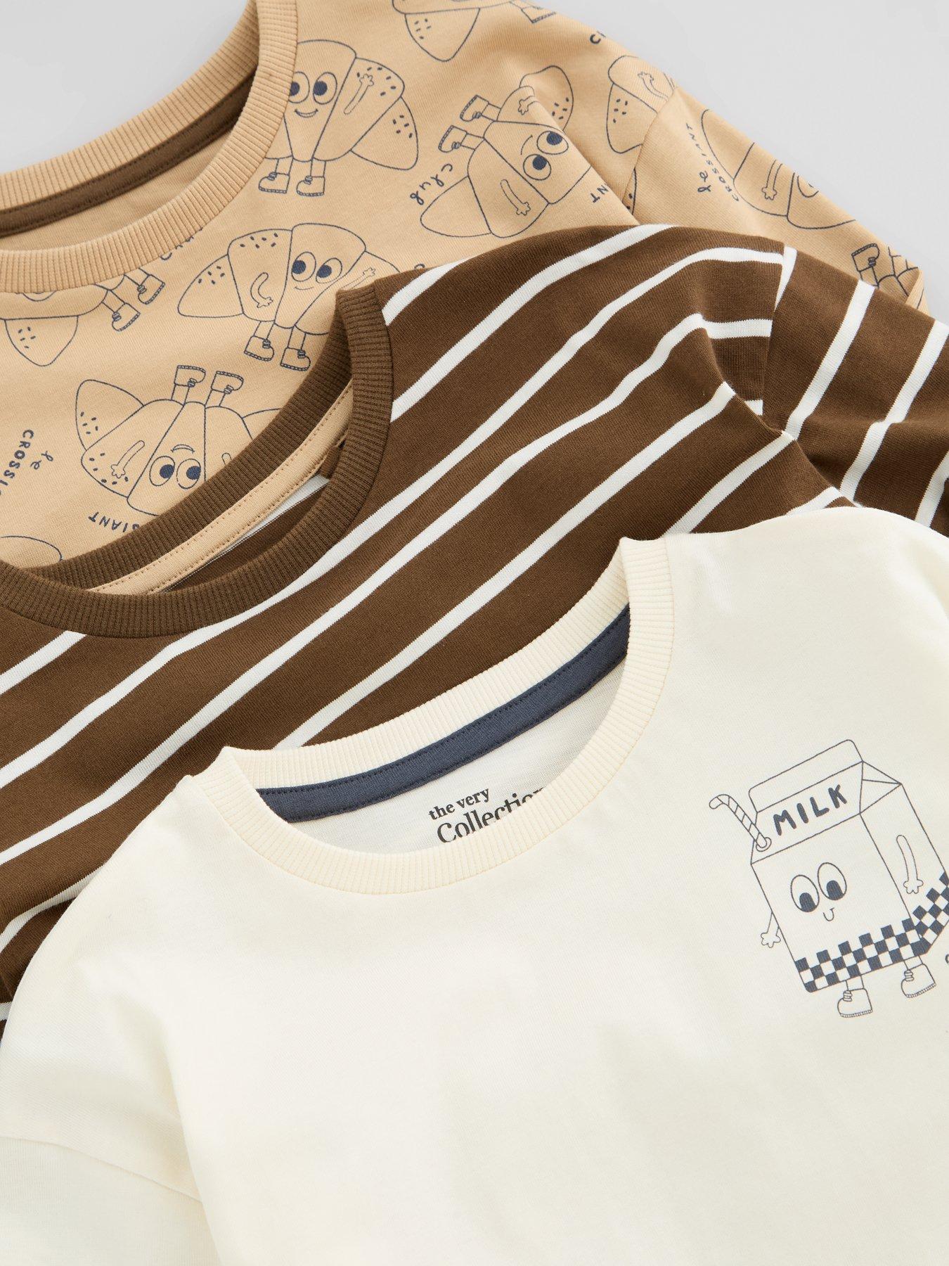 Image 4 of 5 of The Very Collection Boys' Cotton Rich 3 Pack Food Character Tshirts - Multi