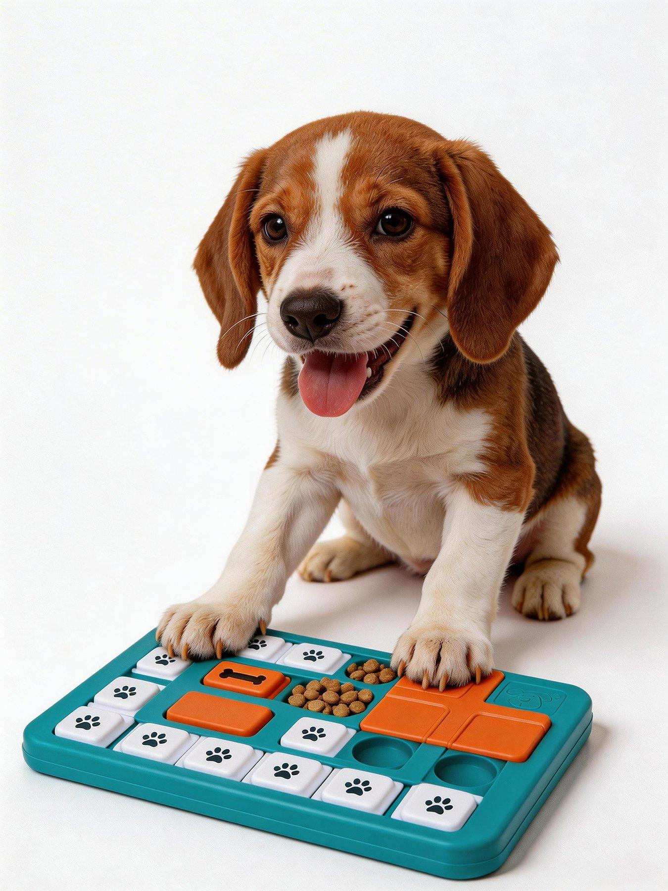 Living and Home Interactive Dog Puzzle Slower Feeder Toy with Non-Slip Bottom, 29cm W x 19cm D x 2.2cm H