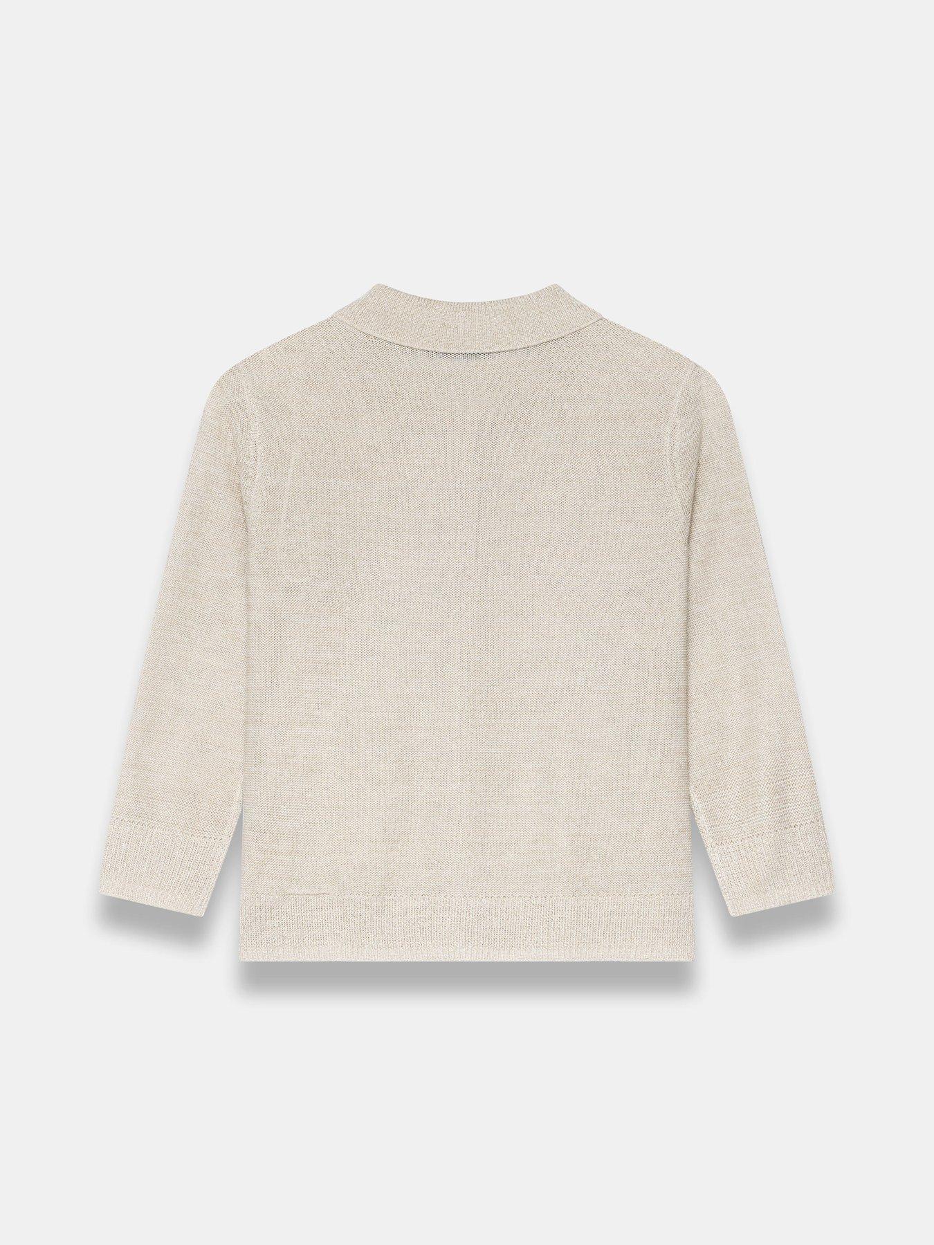  image of mint-velvet-neutral-sparkle-knit-top