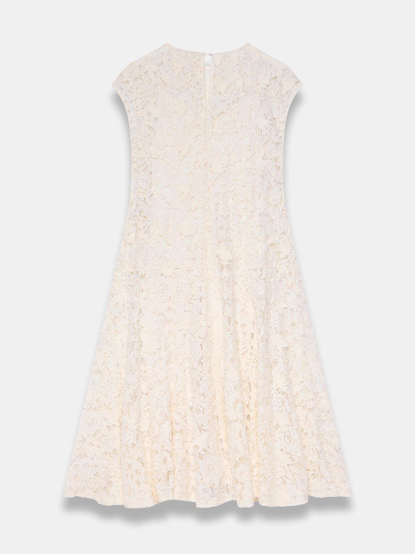 Image 6 of 6 of Mint Velvet Lace Midi Dress - Cream