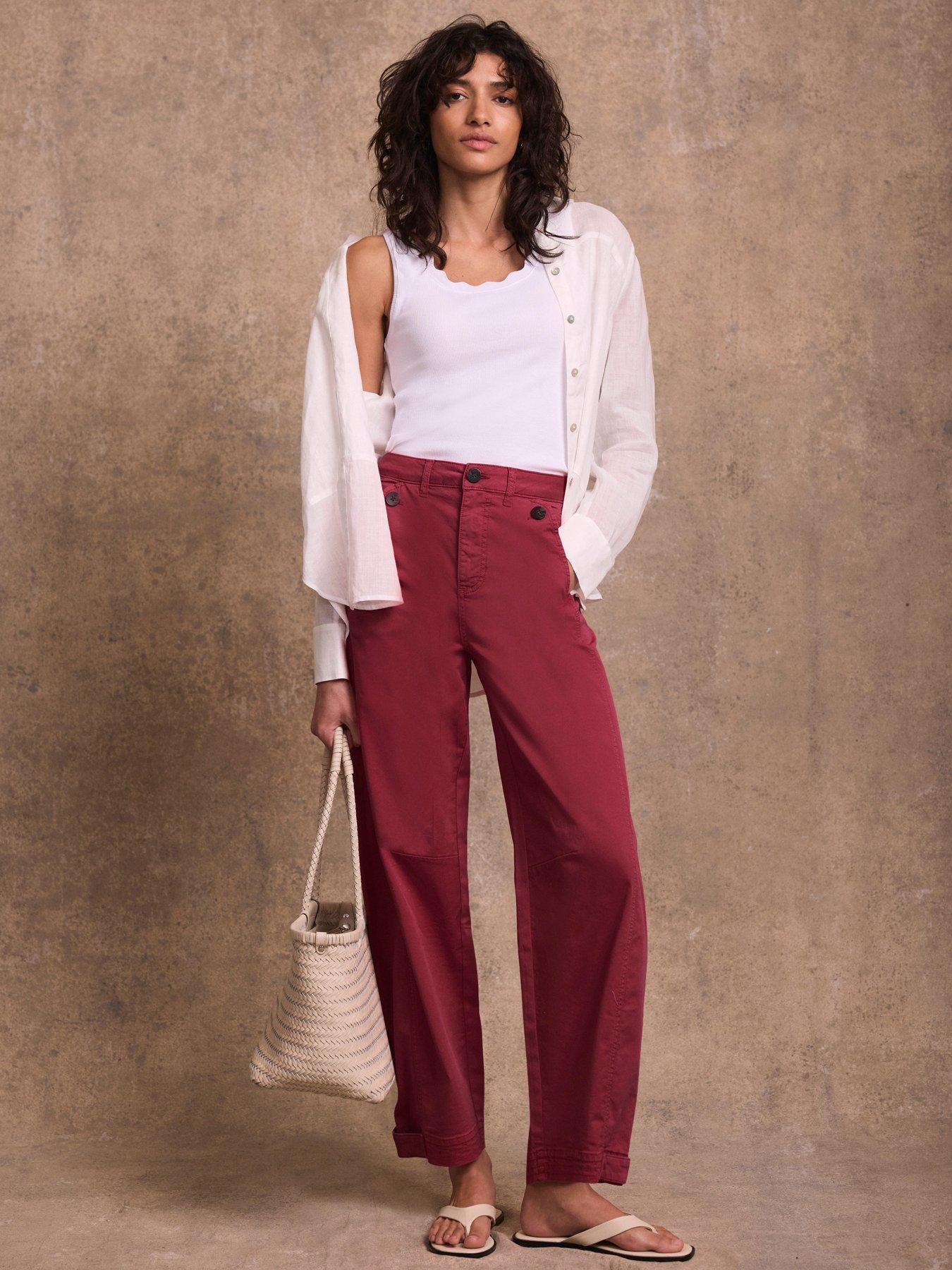  image of mint-velvet-red-washed-barrel-chino