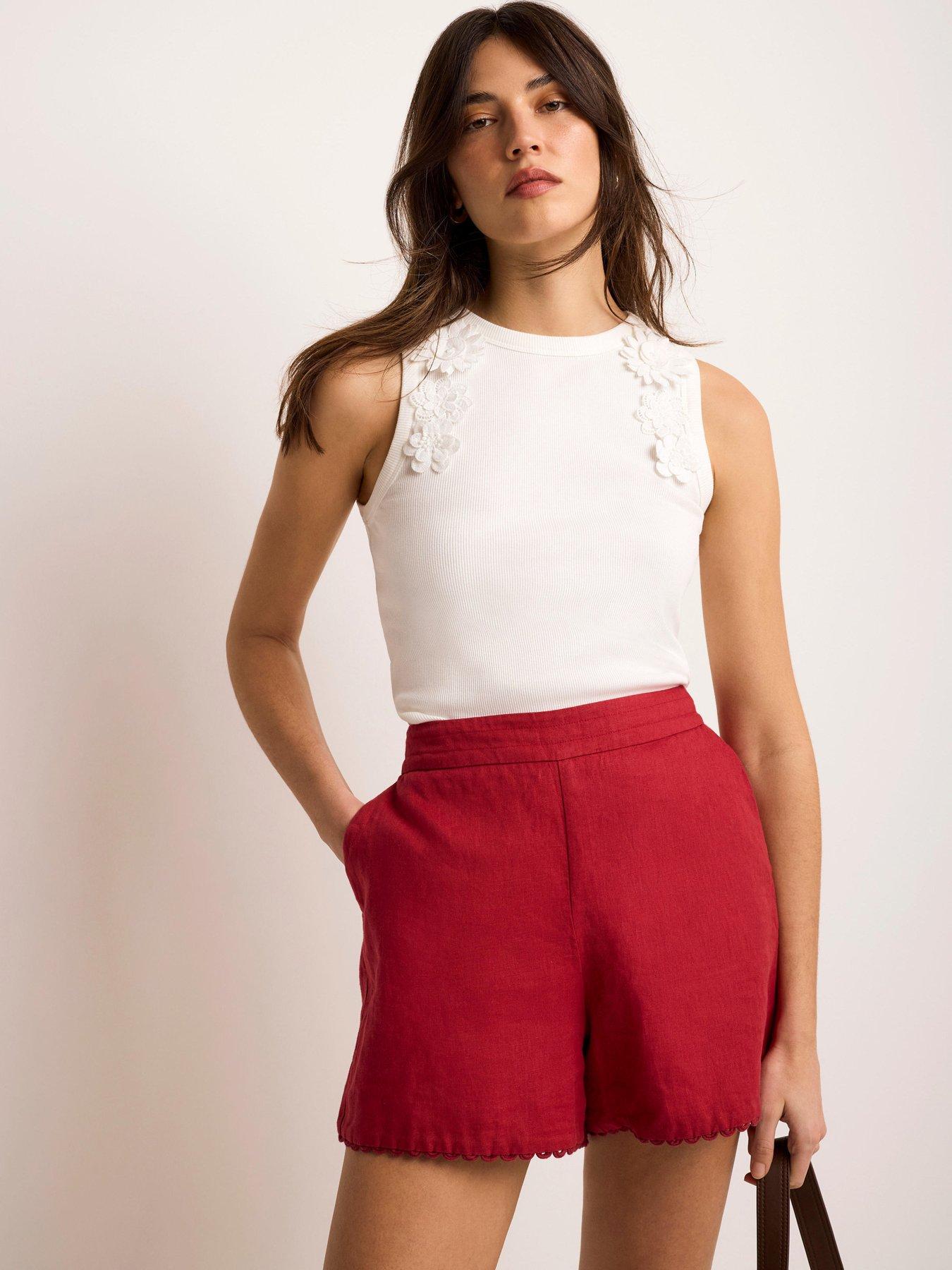Mint Velvet Ivory Flower Vest Top - Cream