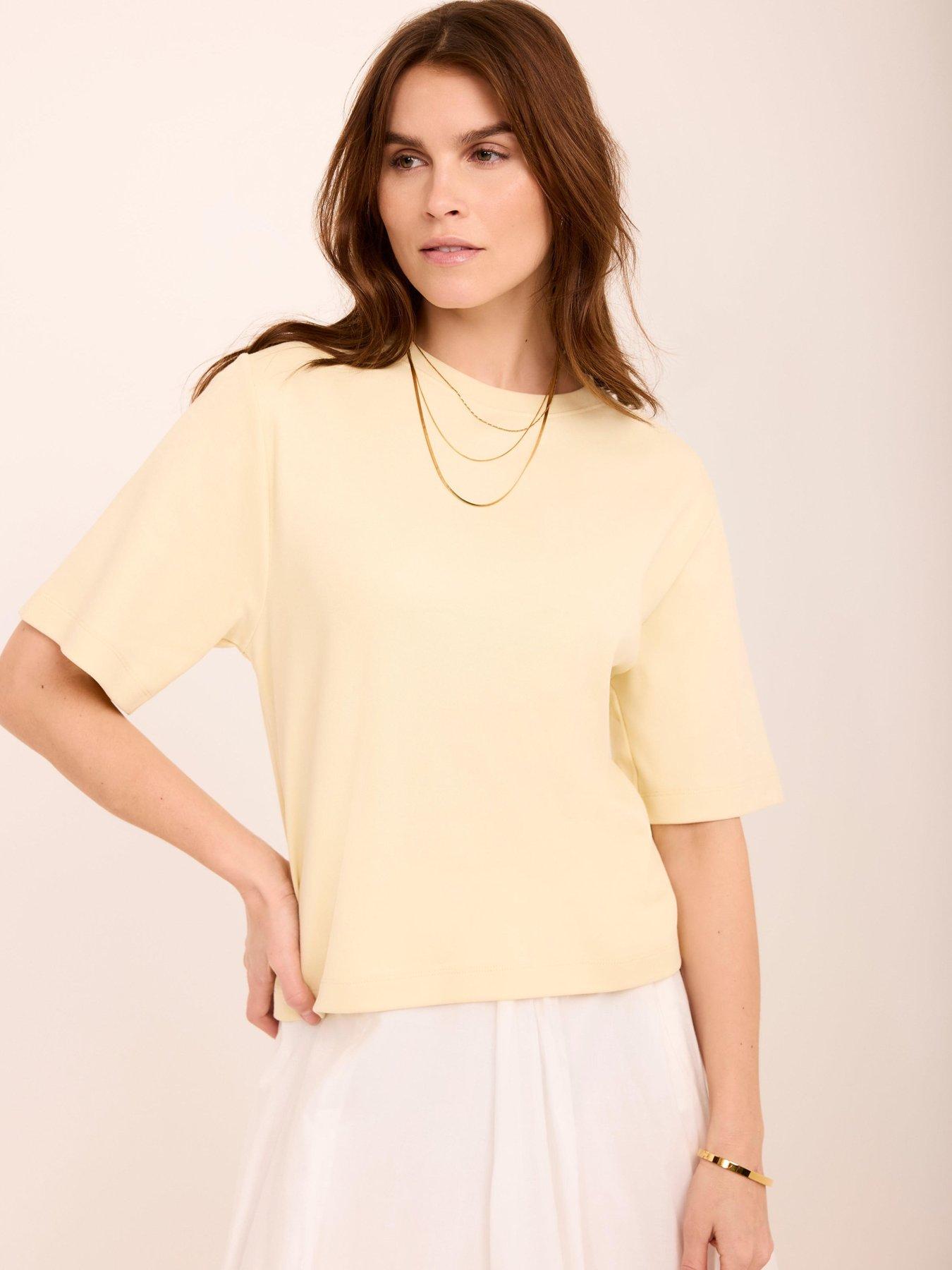 Mint Velvet Ultimate Cotton T-Shirt - Yellow
