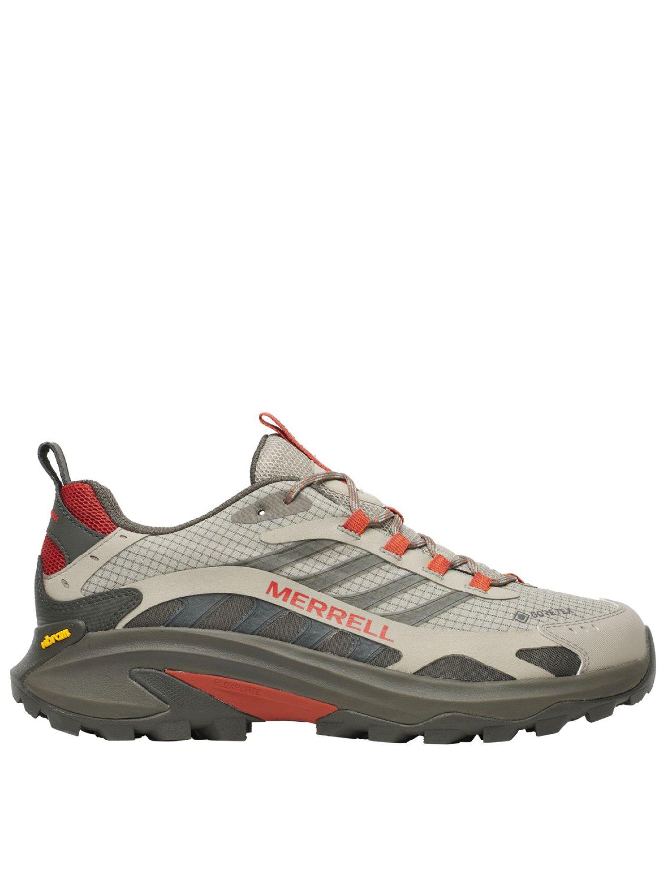 Merrell Mens Moab Speed 2 Goretex Hiking Shoes - Grey/red