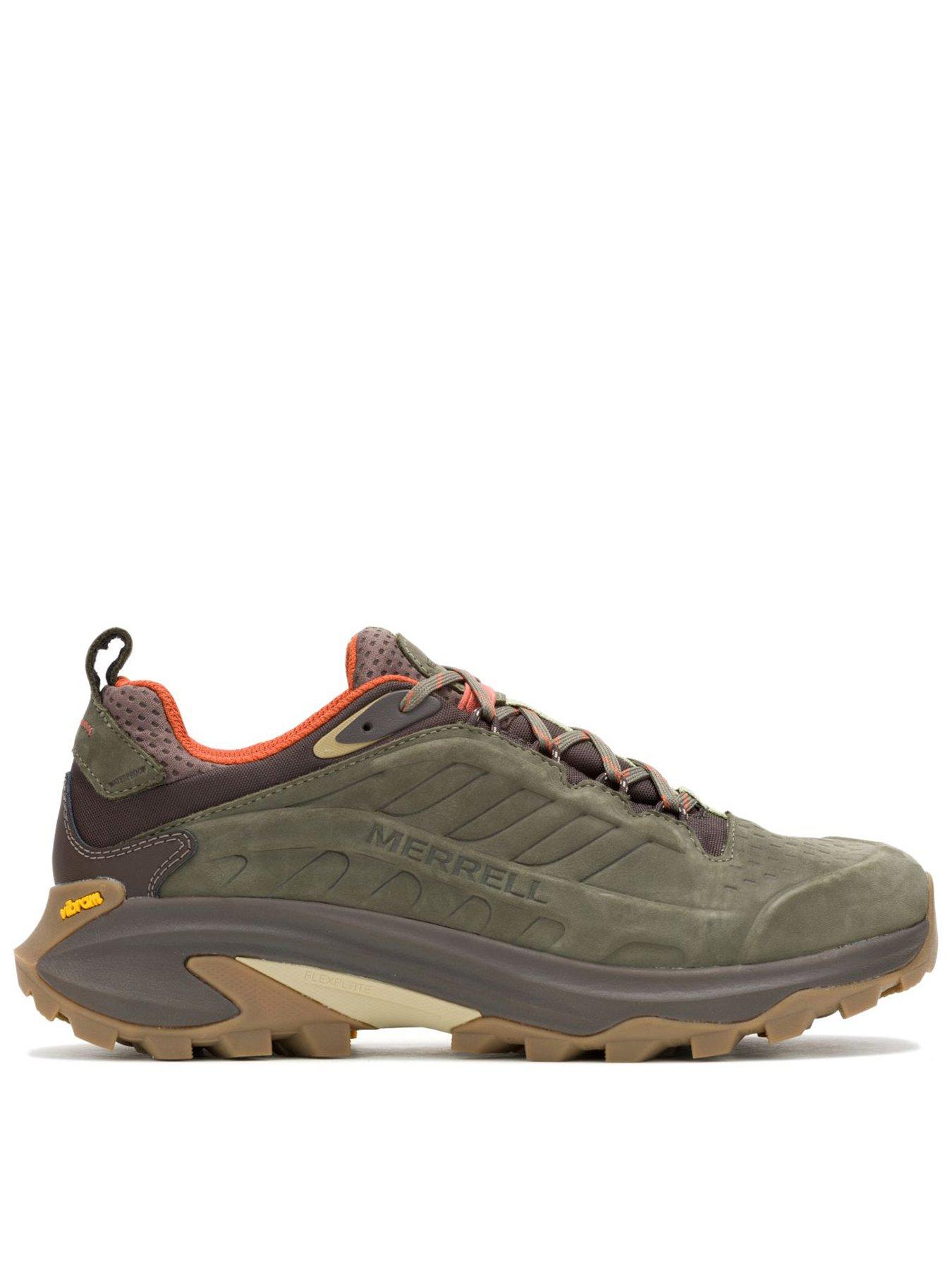 Image 1 of 6 of Merrell Mens Moab Speed 2 Waterproof Leather Vibram Hiking Shoes - Green