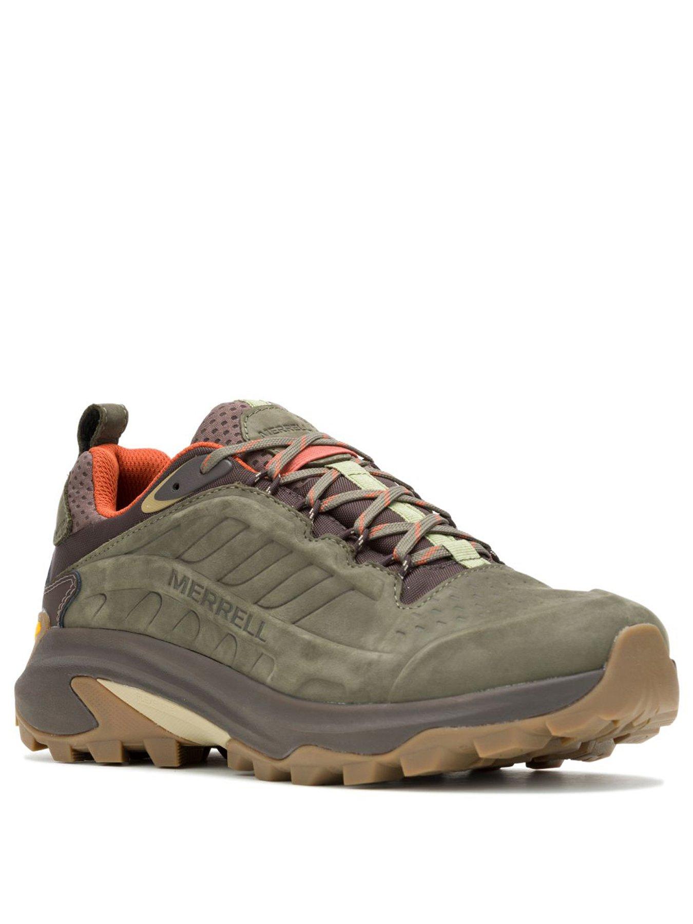 Image 2 of 6 of Merrell Mens Moab Speed 2 Waterproof Leather Vibram Hiking Shoes - Green