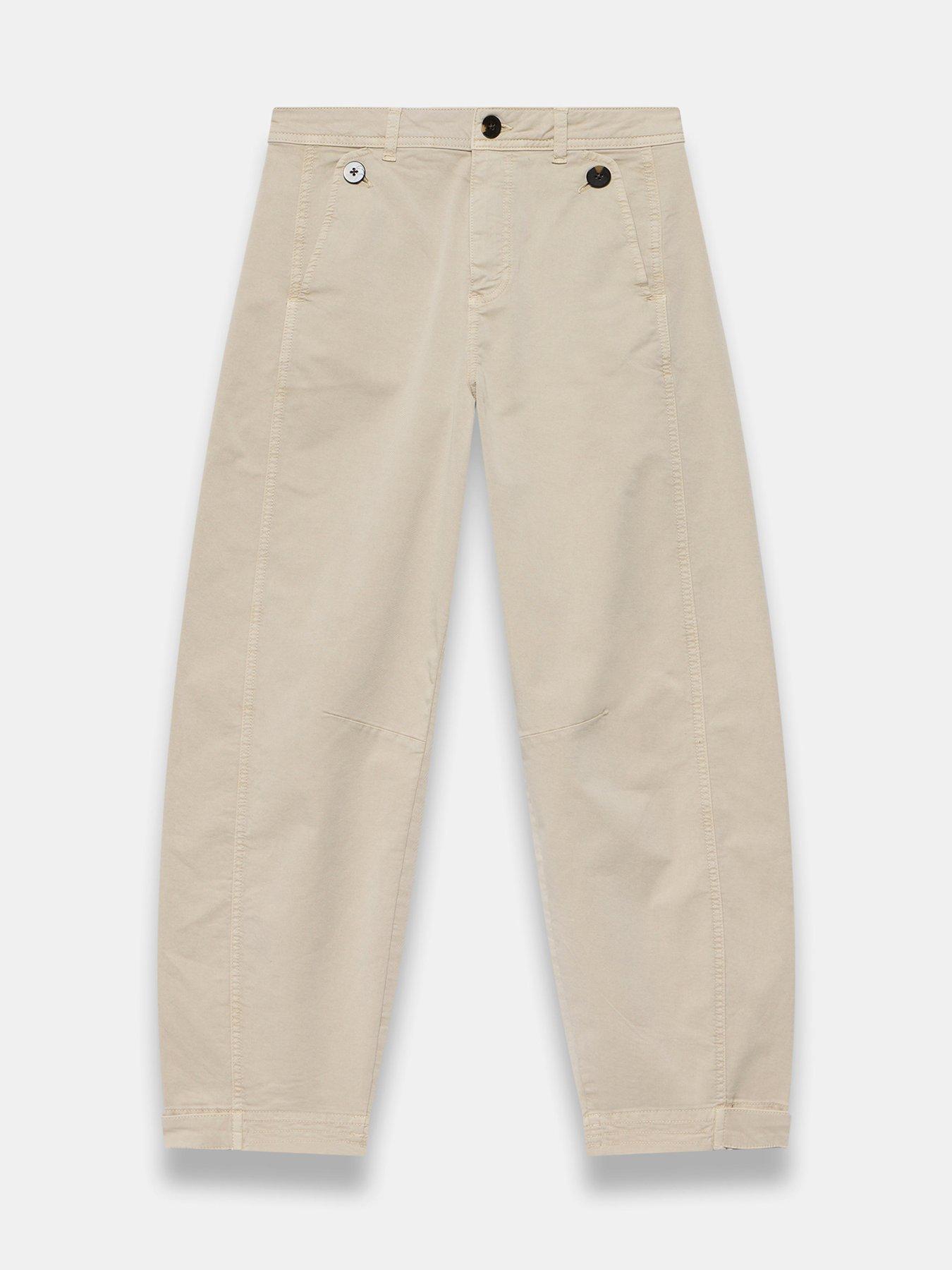 Image 5 of 6 of Mint Velvet Neutral Washed Barrel Chino