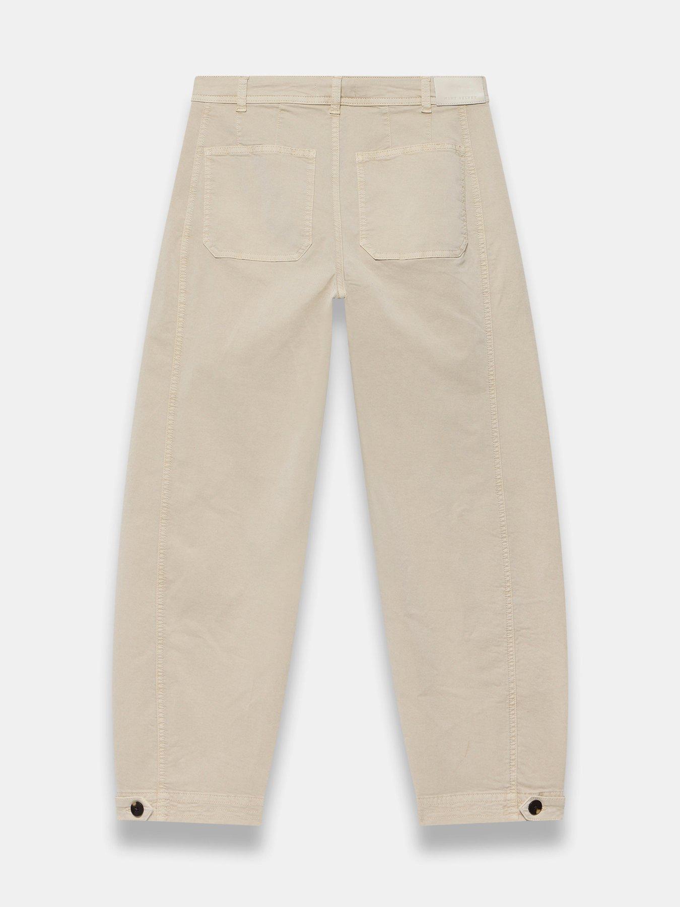 Image 6 of 6 of Mint Velvet Neutral Washed Barrel Chino