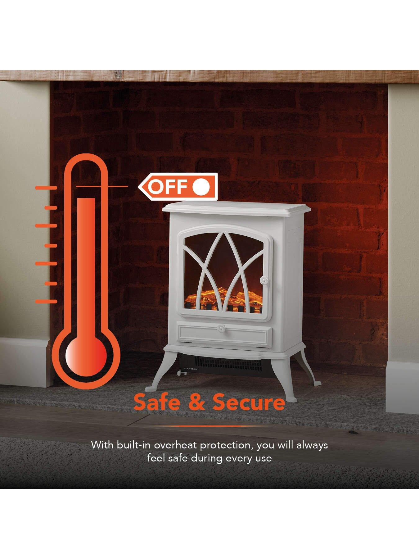 image of warmlite-stirling-electric-fire-stove-heater-thermostat-2000w-white