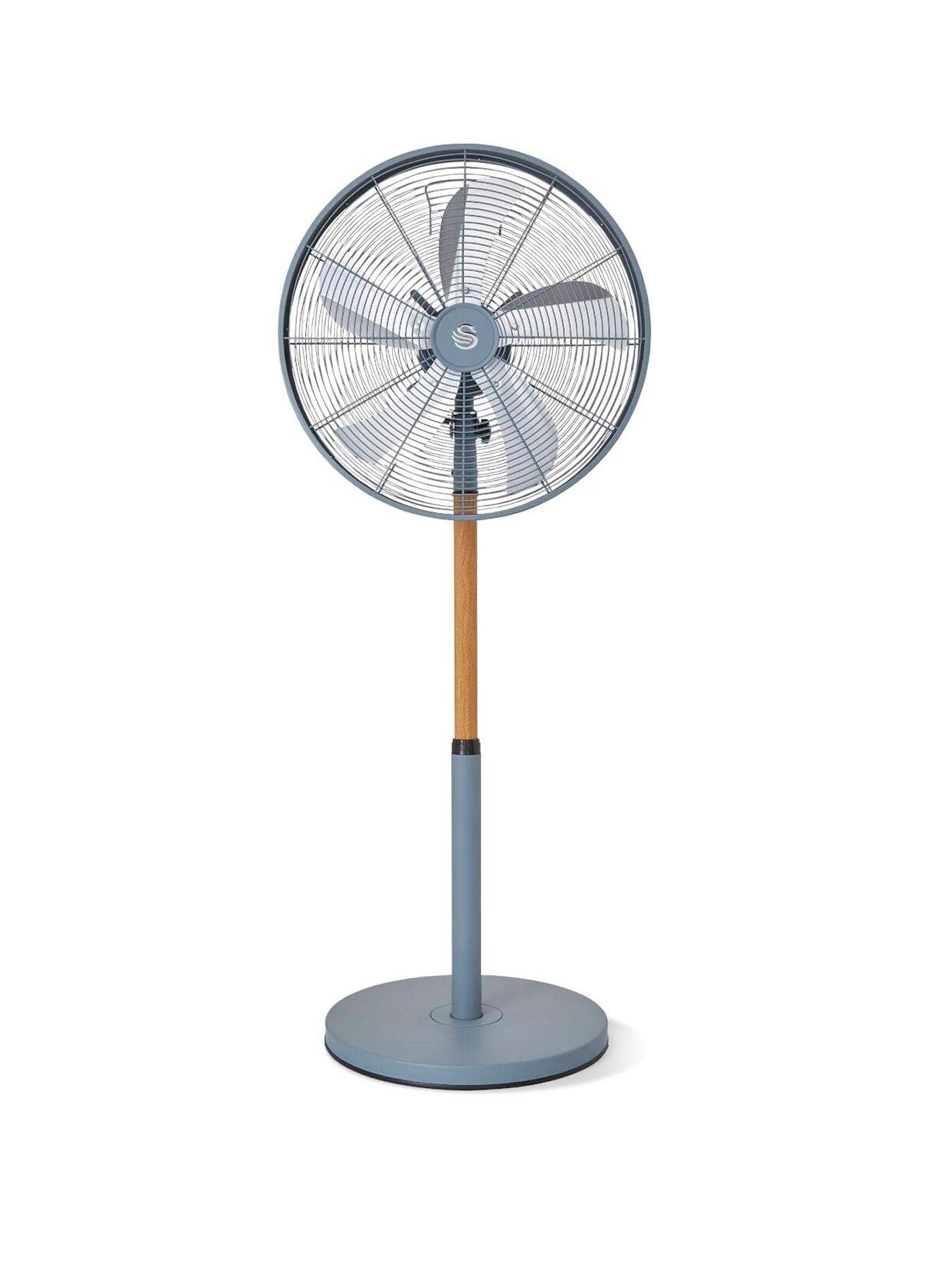 Image 1 of 6 of Swan Nordic 16-Inch Pedestal Fan with 4 Power Levels, Grey