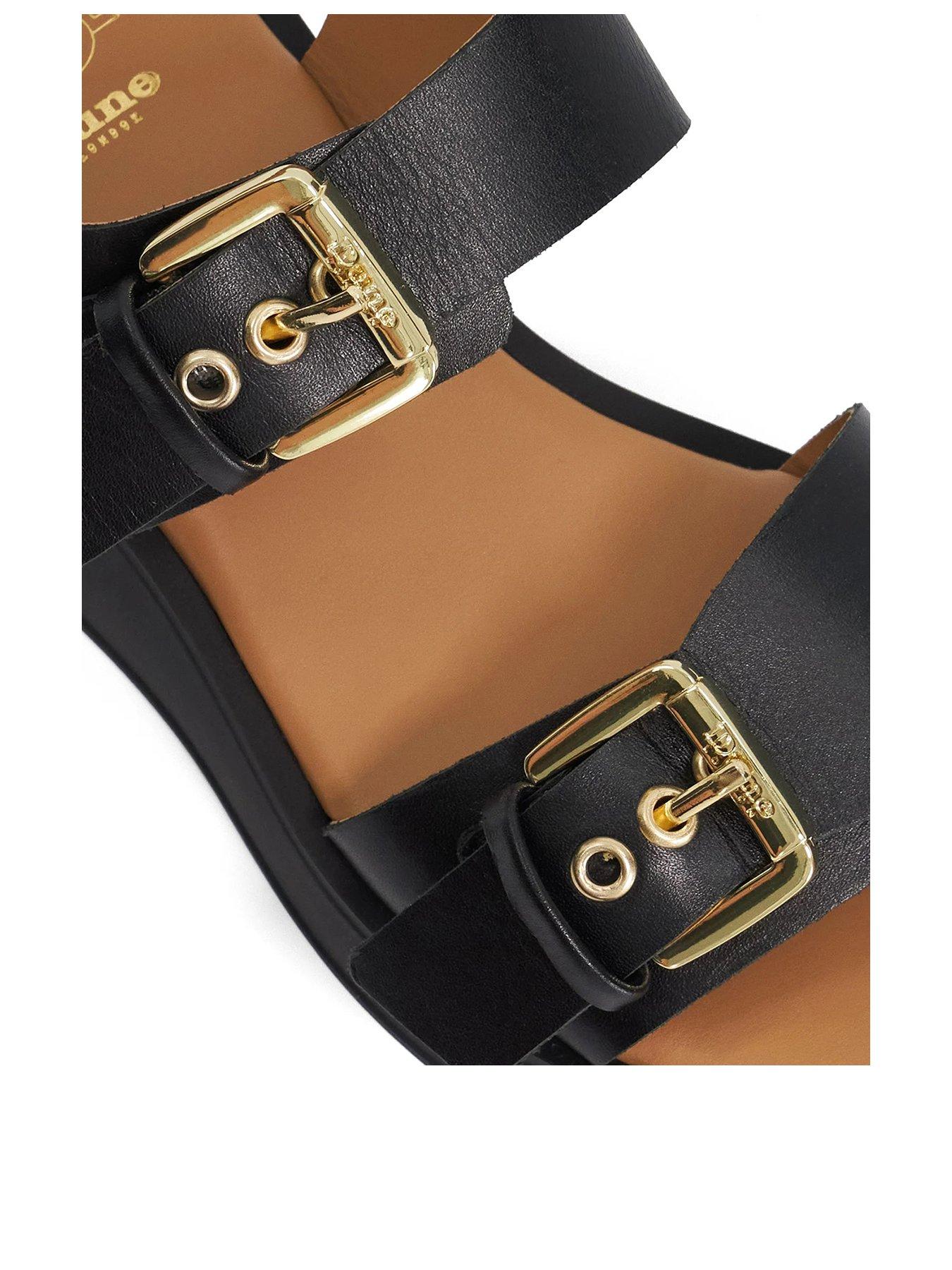 Image 3 of 4 of Dune London Karola Casual Wedge Sandals - Black