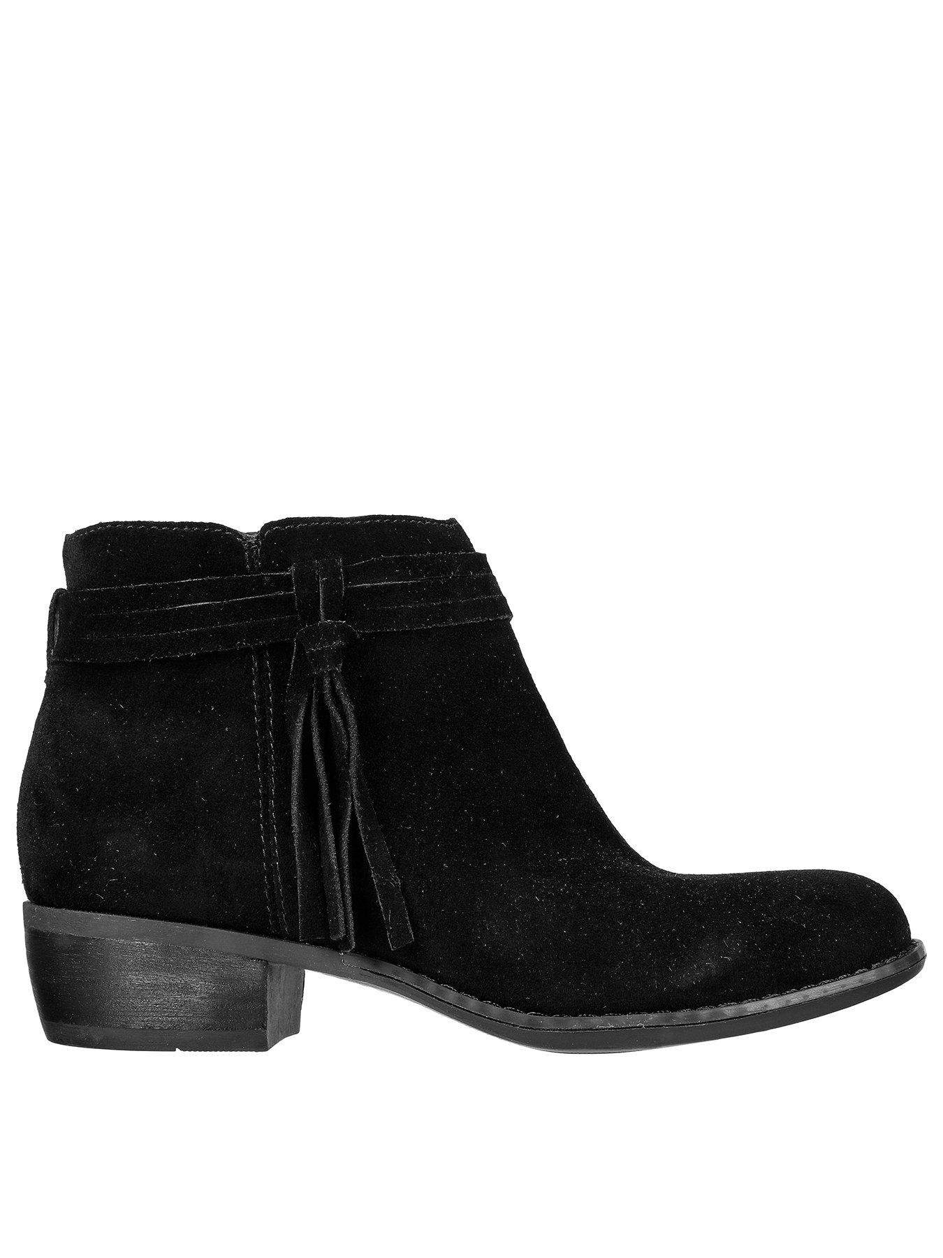 Skechers Texas Modern Western Tassel Wrap Western Boot W/ Memory Foam - Black Suede