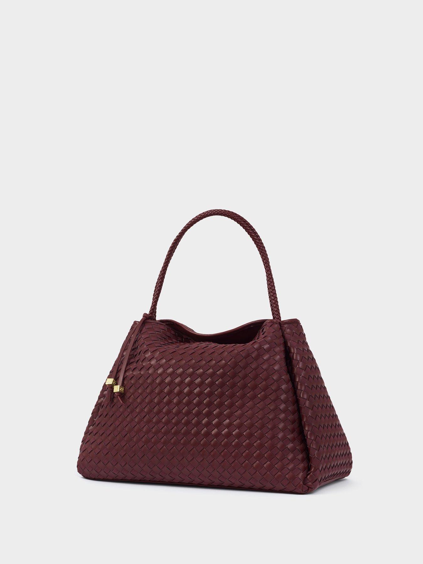 Image 2 of 5 of Katie Loxton Nova Hand Woven Large Shoulder Bag- Cherry Mixed.
