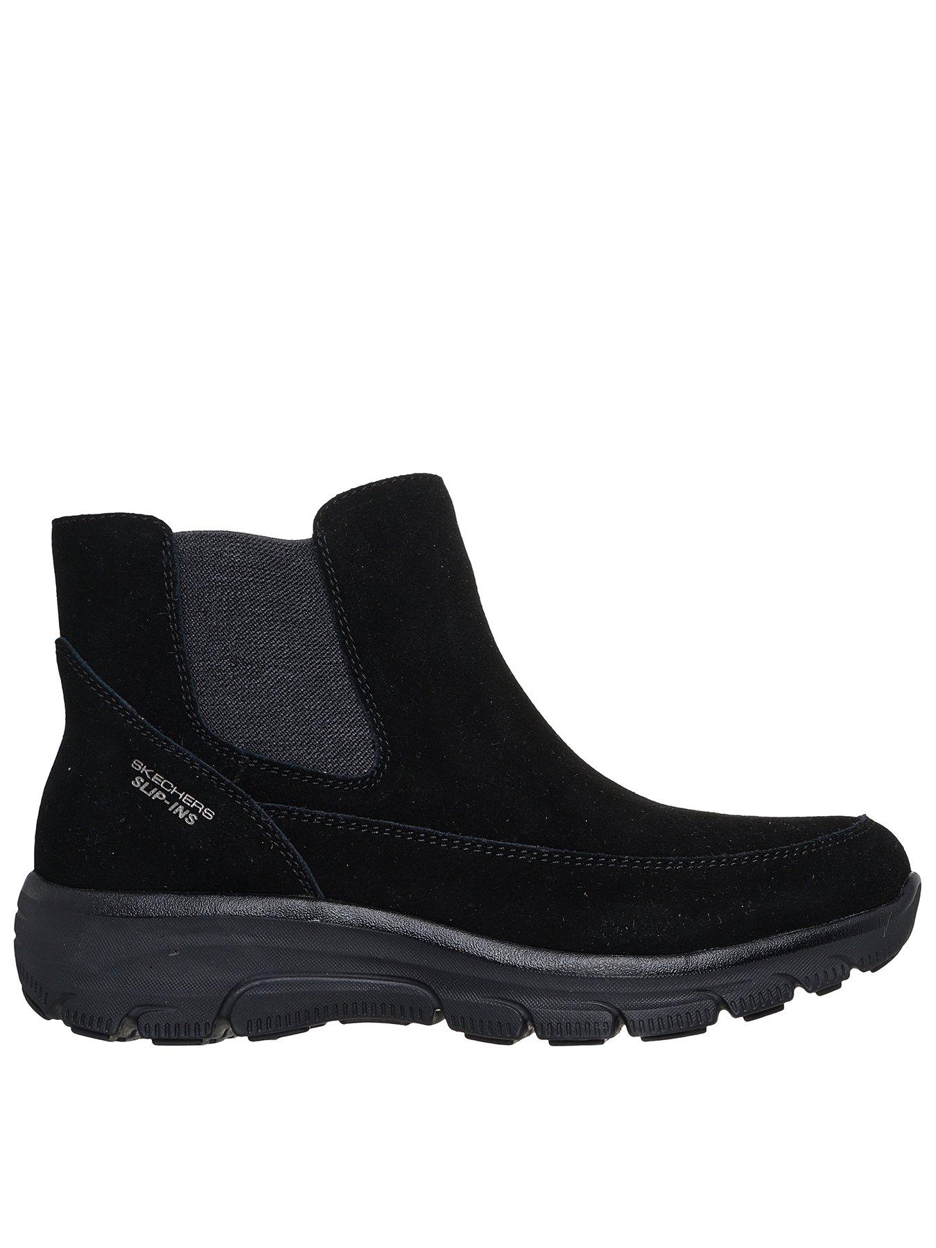 Skechers Easy Going Casual Icon Slip-ins Chelsea Suede Boot W/air-cooled Mf - Black Suede