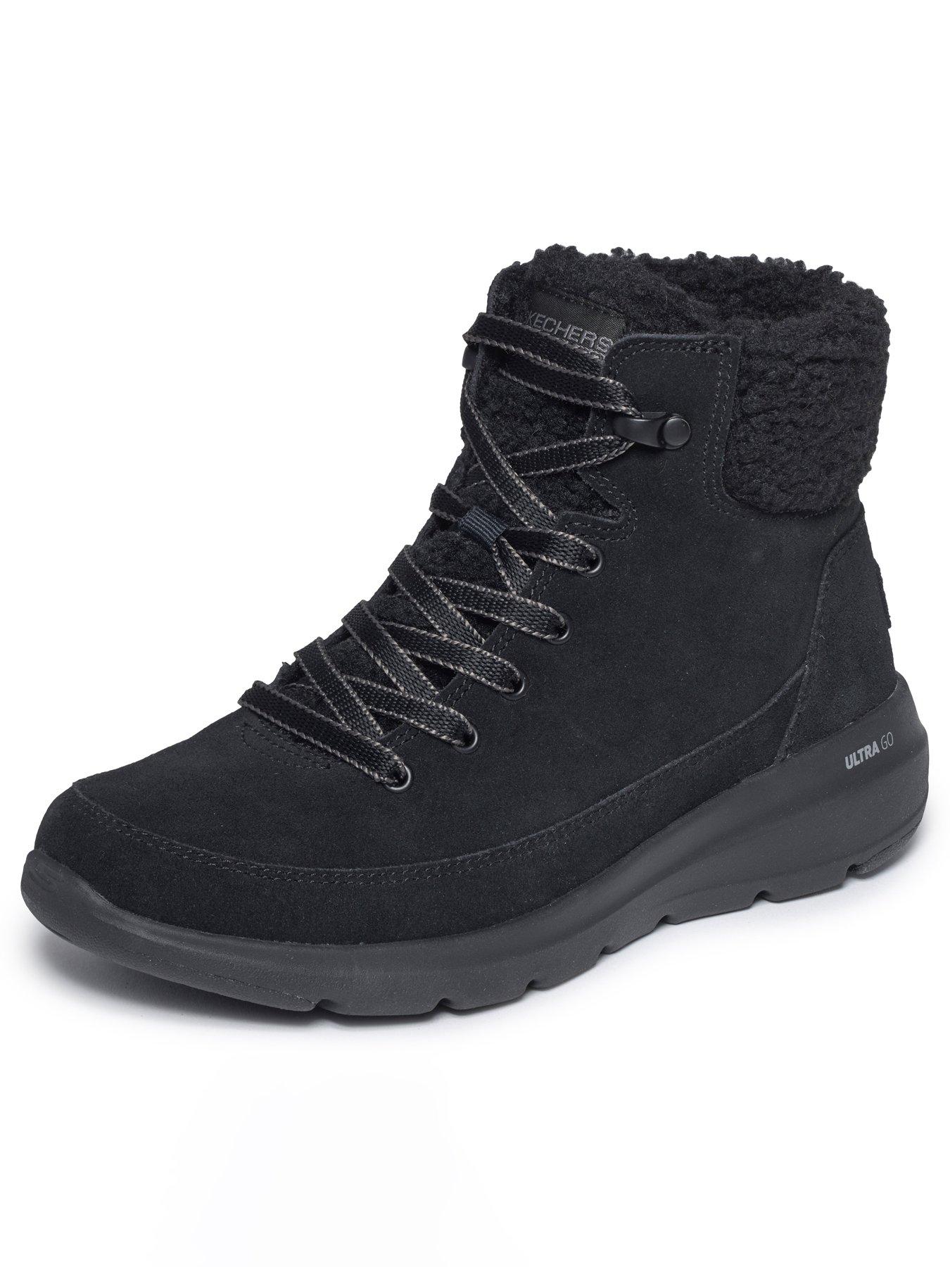 Image 5 of 6 of Skechers Glacial Ultra Tahoe Waterproof Suede Lace-Up Boots - Black