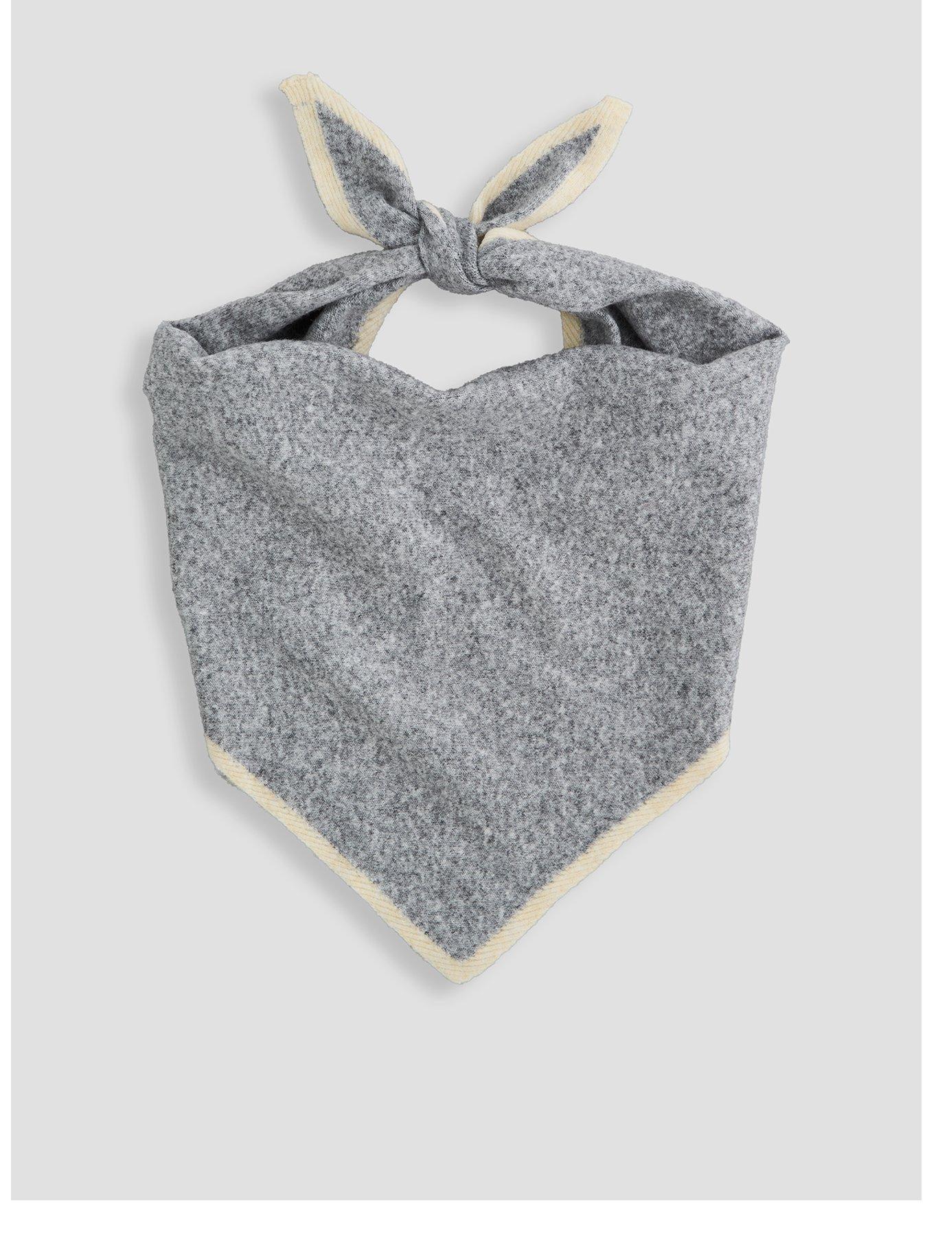 Image 1 of 5 of The Very Collection Tipping Edge Triangle Scarf - Grey