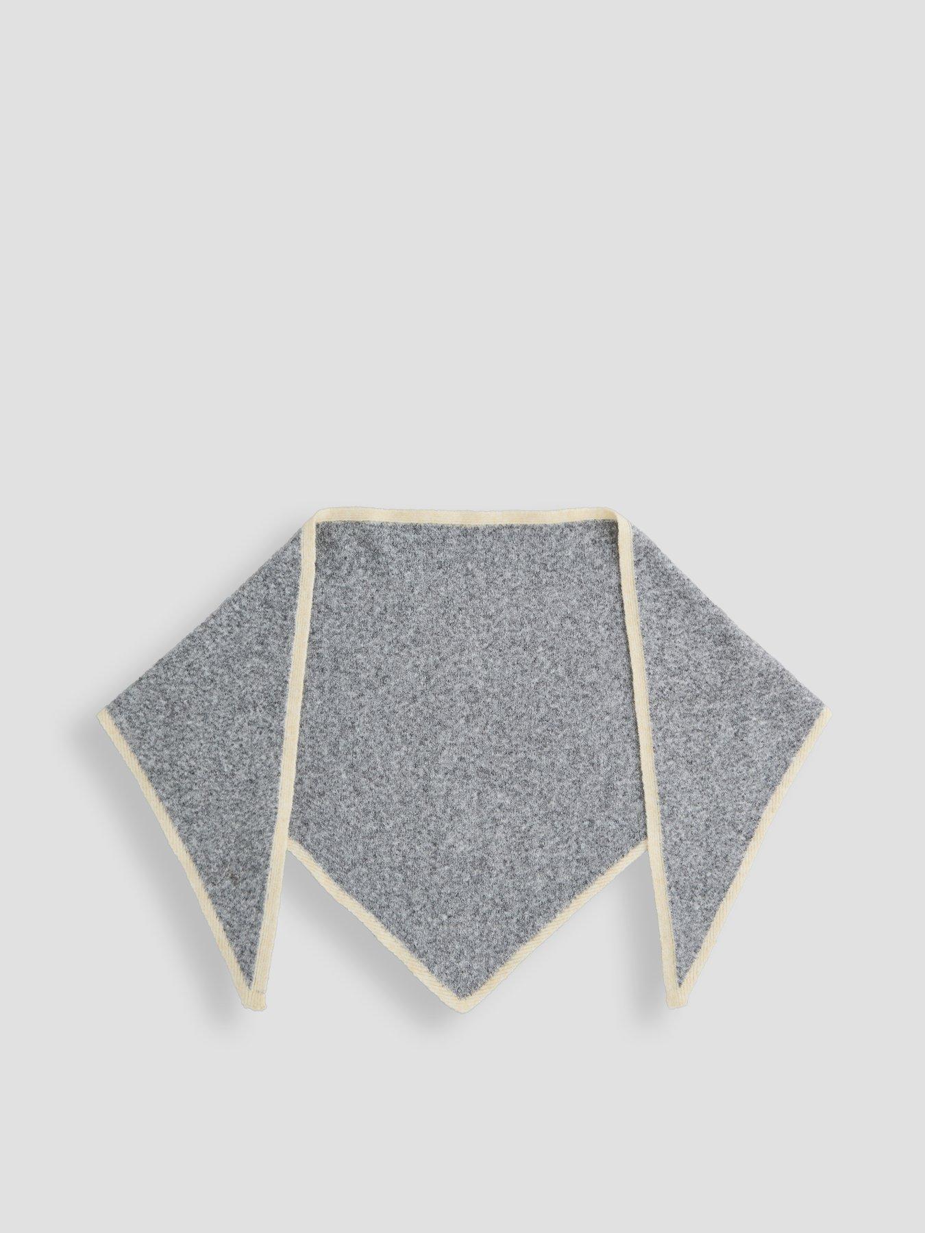 Image 3 of 5 of The Very Collection Tipping Edge Triangle Scarf - Grey
