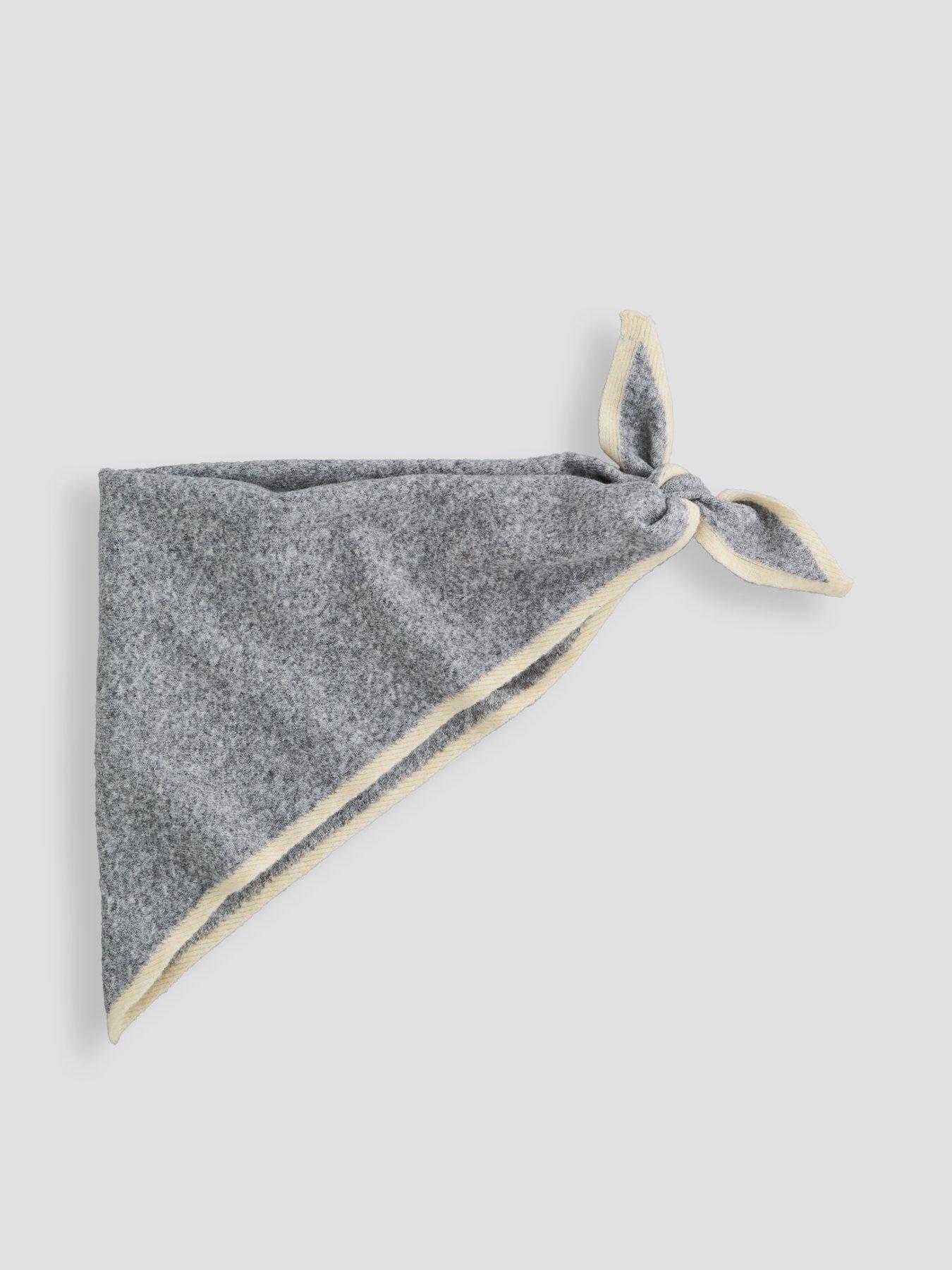 Image 4 of 5 of The Very Collection Tipping Edge Triangle Scarf - Grey