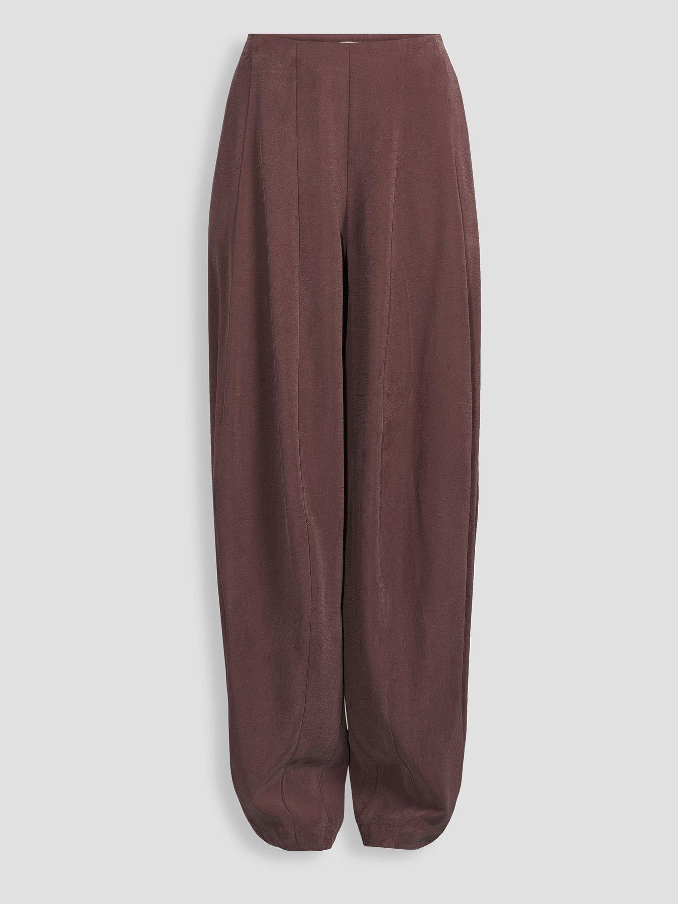 Image 7 of 7 of The Very Collection Womens Pleated Balloon Trousers - Purple