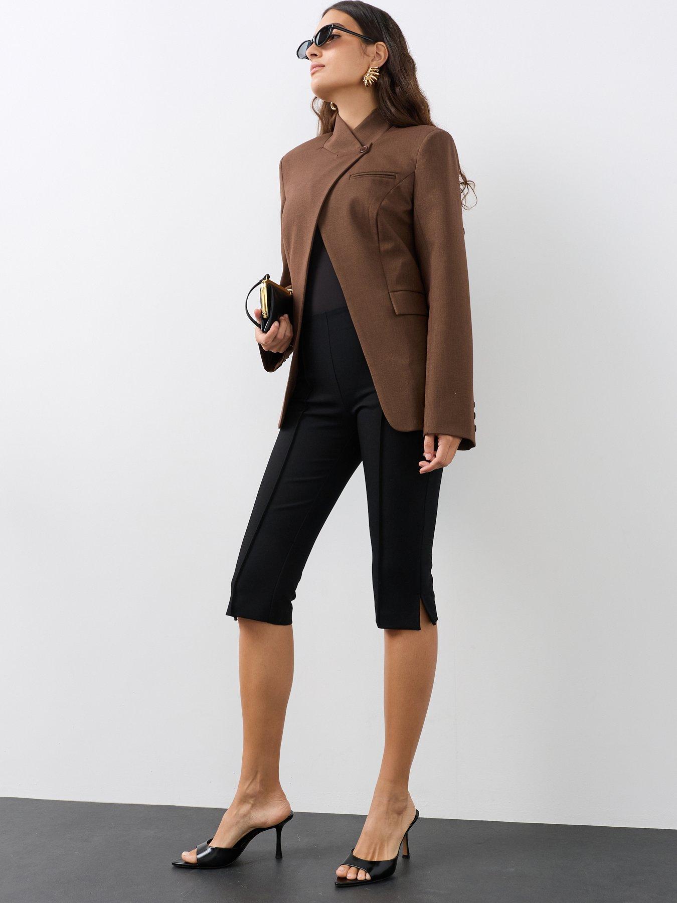 The Very Collection Women's Asymmetric Blazer - Brown