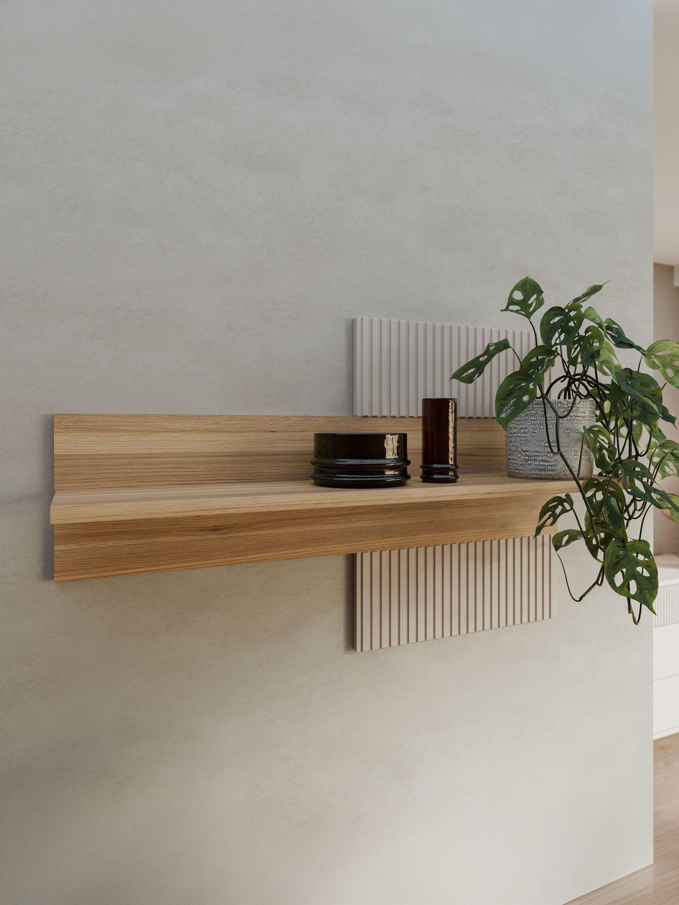 Seravel Wall Shelf - Sand/Oak