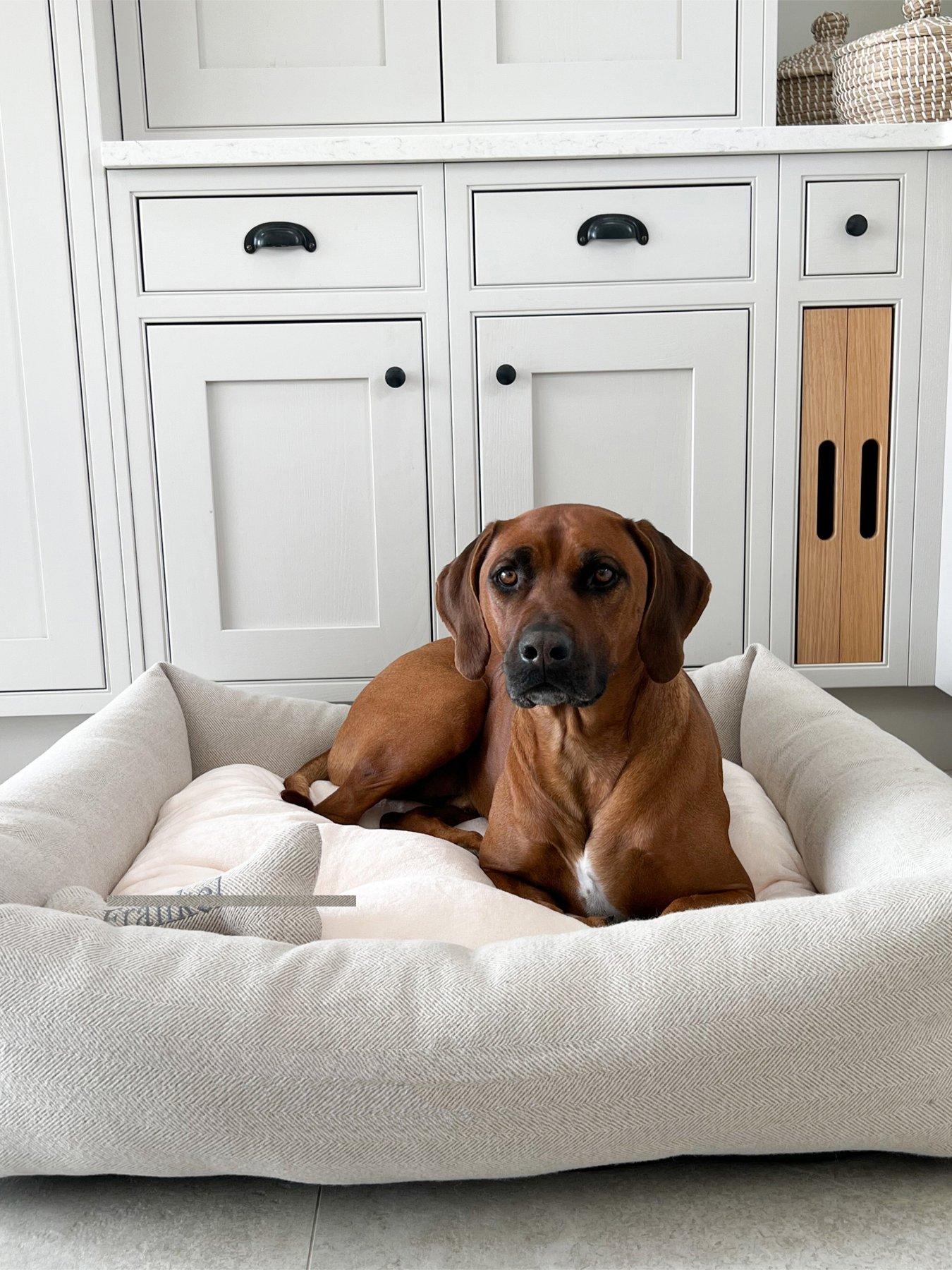 Lords and Labradors L & L Box Bed w/inner Natural Herringbone XL