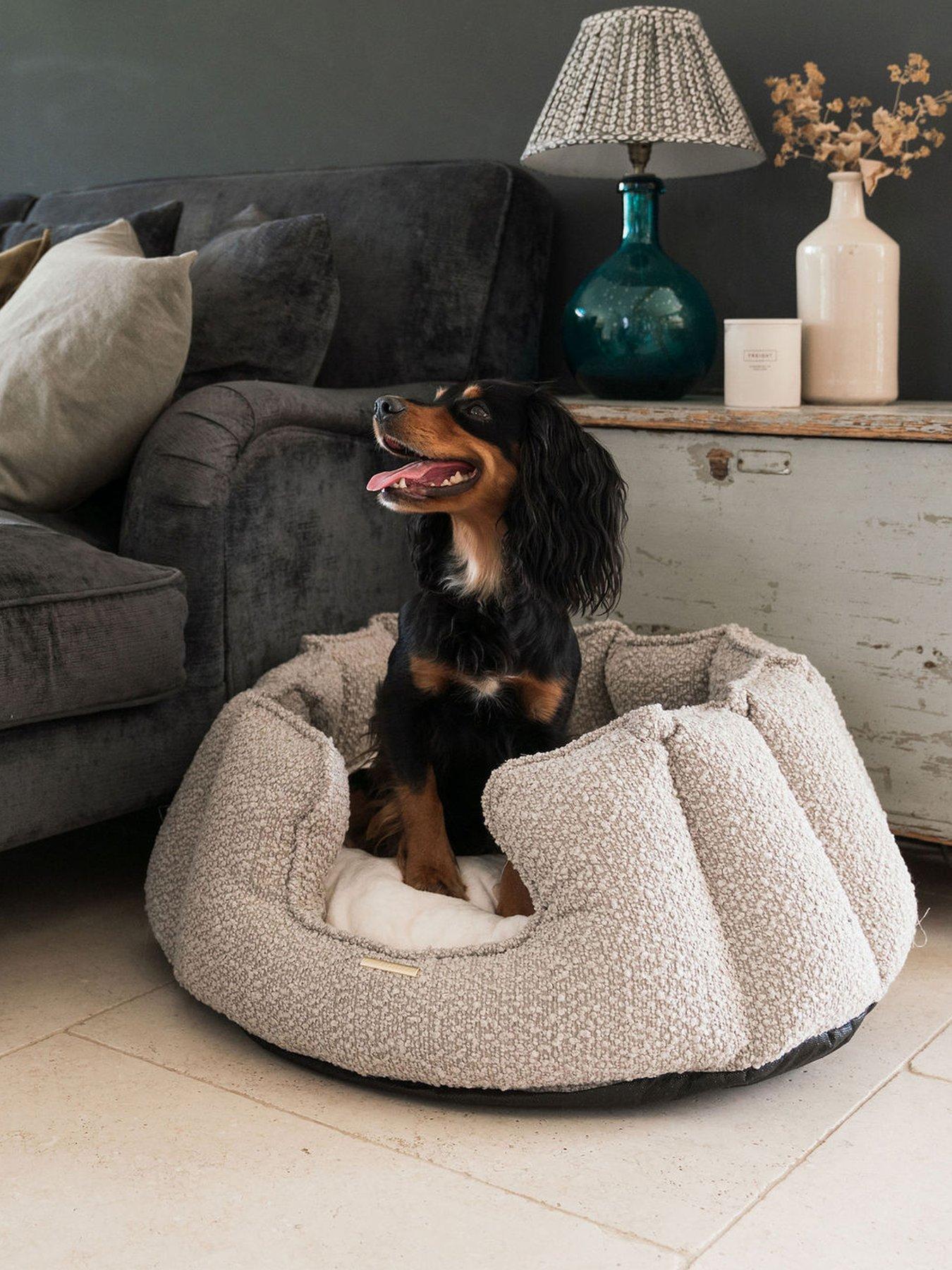 Lords and Labradors L & L High Walled Bed w/inner Mink Boucle L