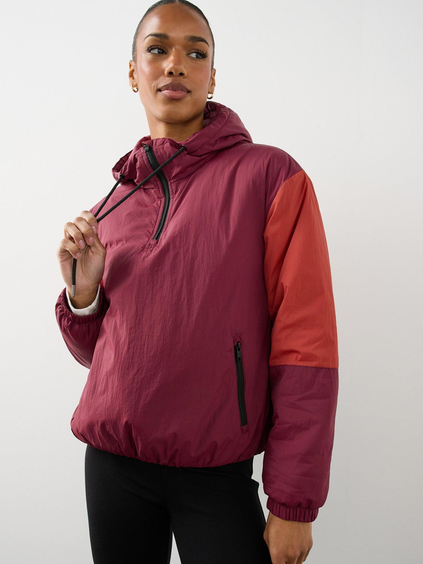 Image 1 of 7 of The Very Collection Padded Colour Block Jacket - Red