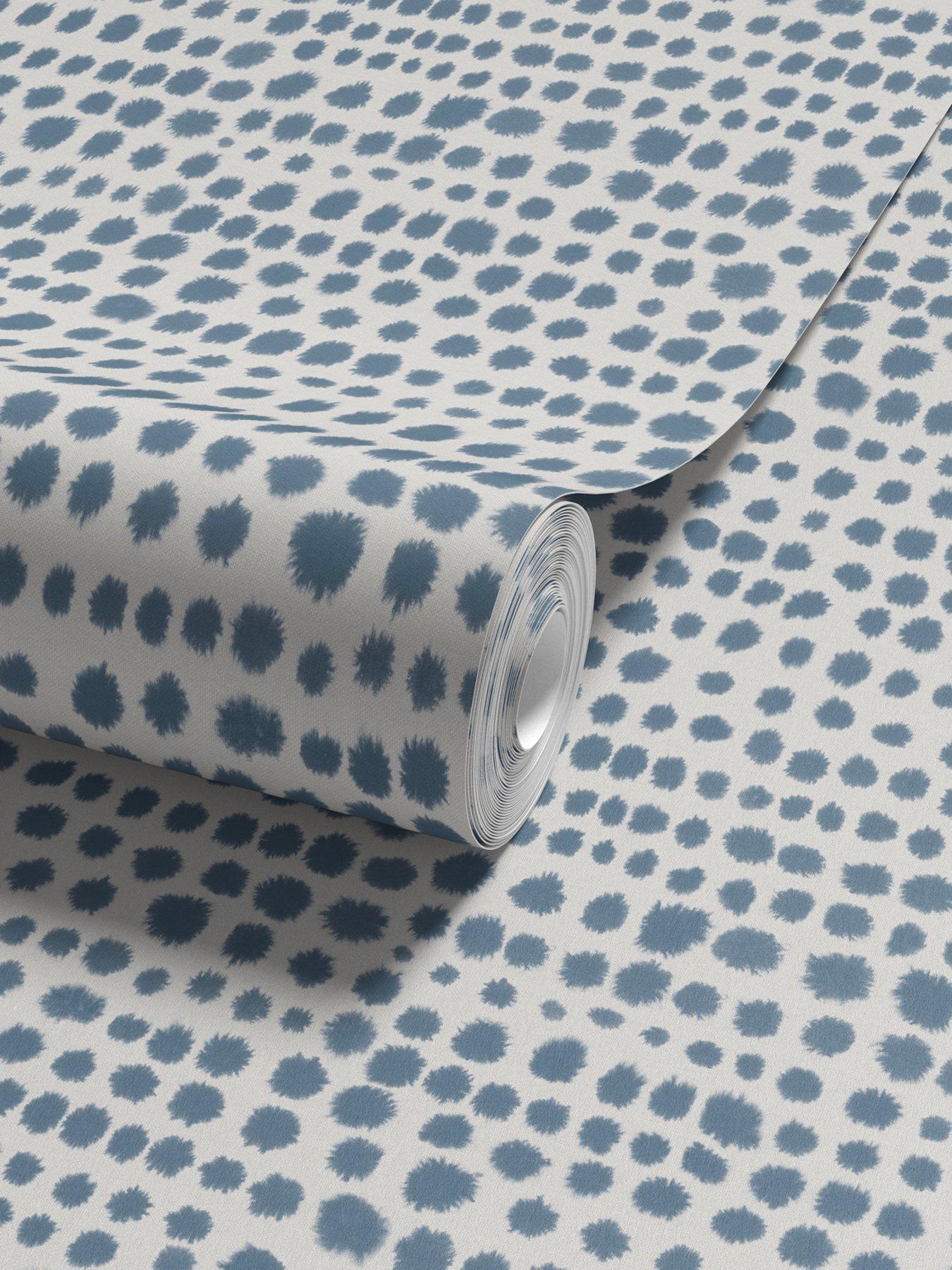  image of the-very-collection-tribal-dot-blue-wallpaper
