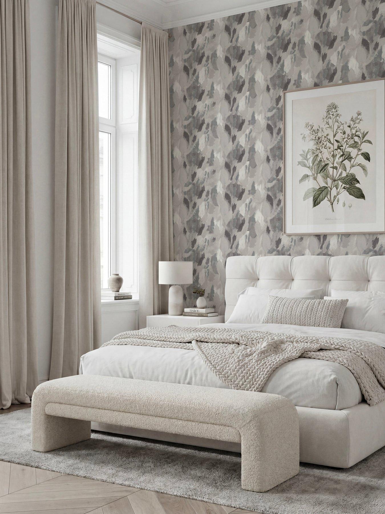 The Very Collection Painted Abstract Grey Wallpaper