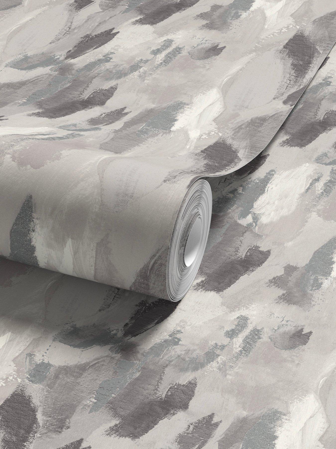  image of the-very-collection-painted-abstract-grey-wallpaper