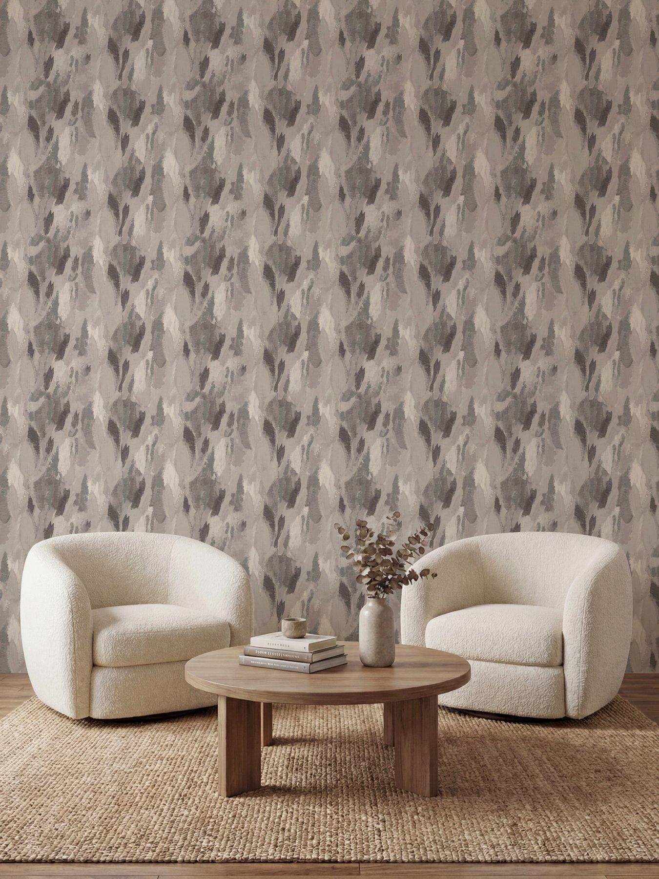  image of the-very-collection-painted-abstract-grey-wallpaper