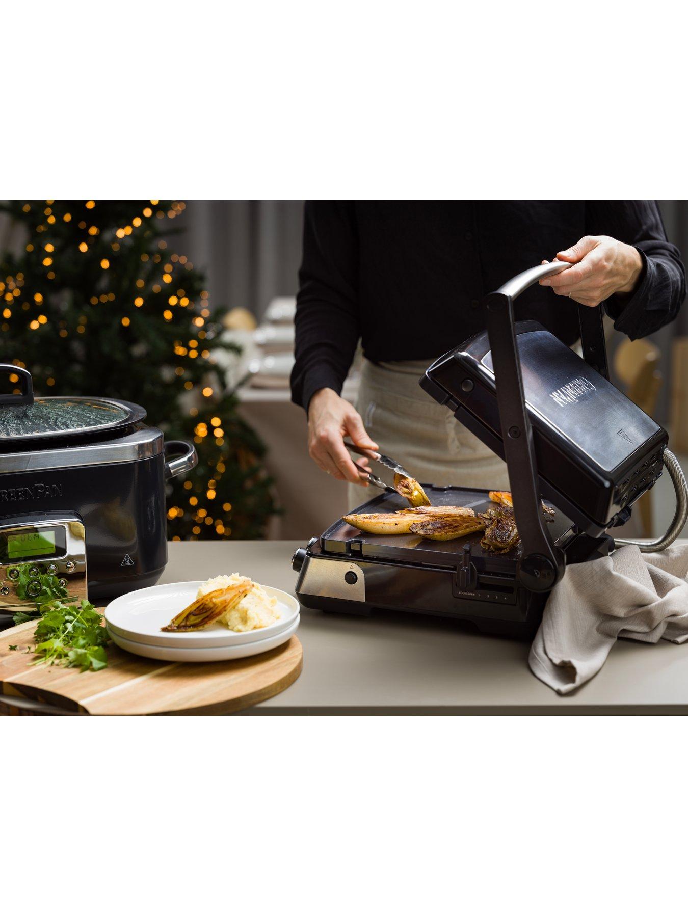  image of greenpan-elite-contact-grill-stainless-steel