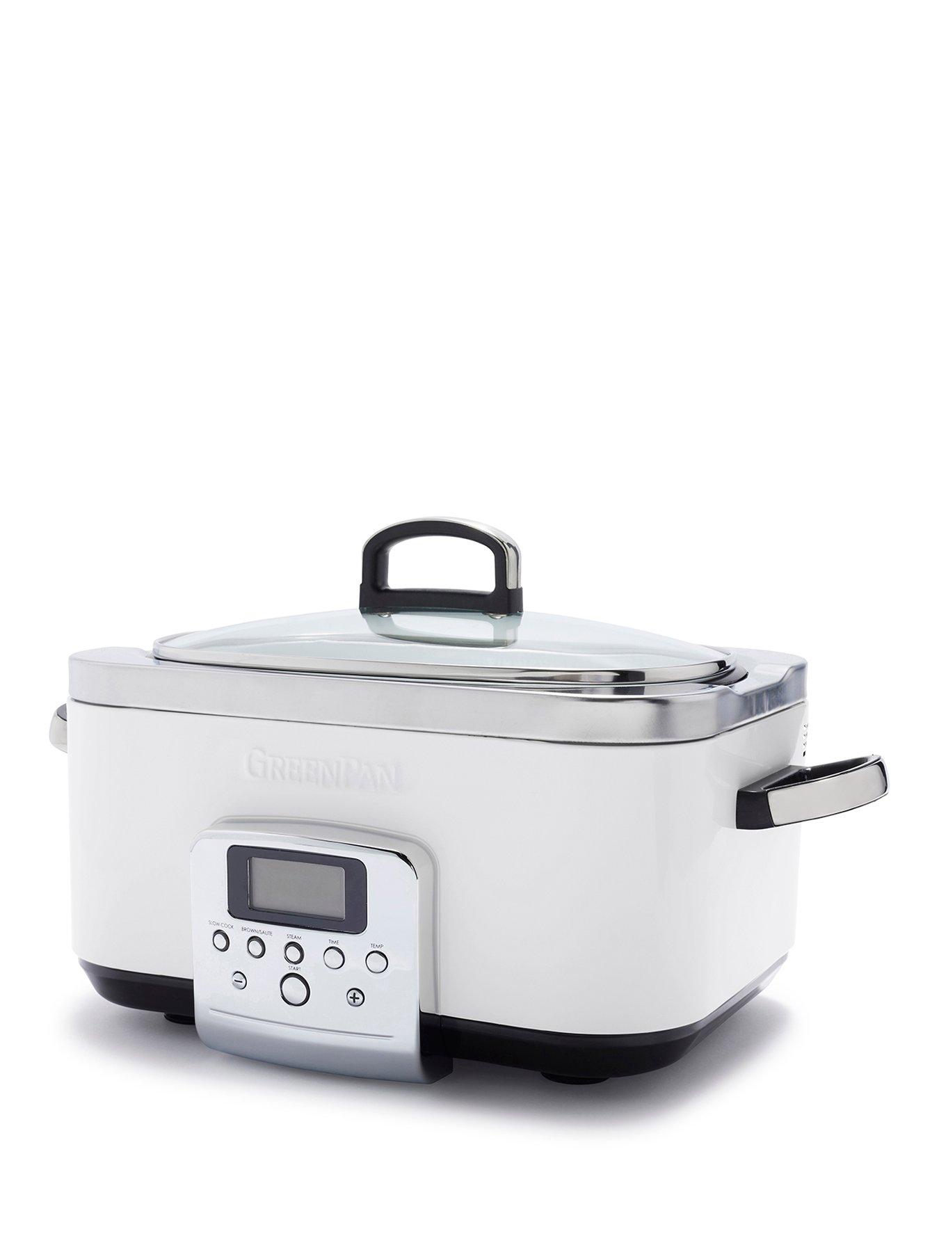 GreenPan Elite Slowcooker 6L Cream
