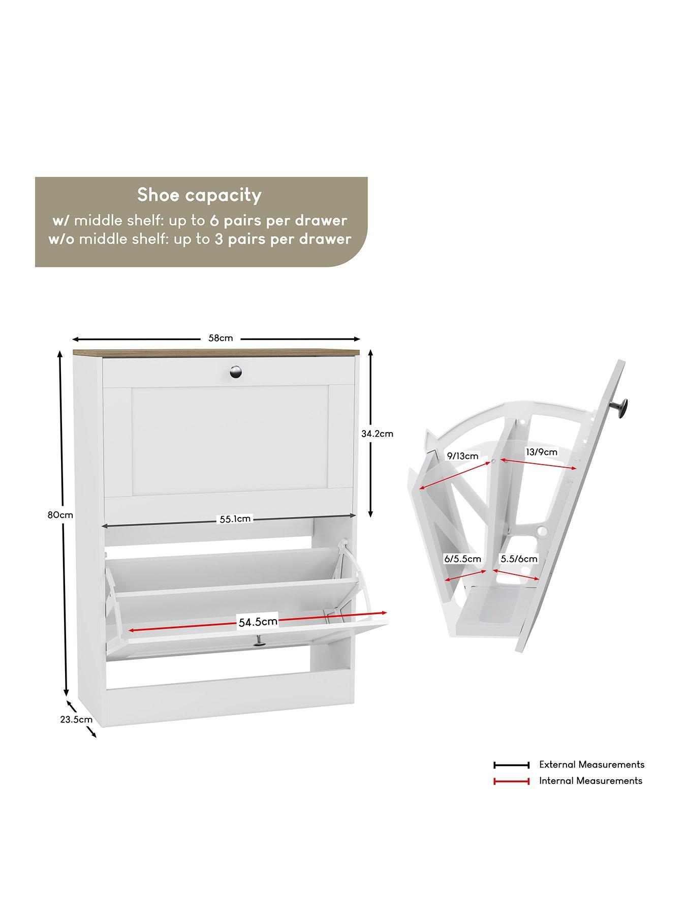 Image 2 of 7 of Vida Designs Altino 2 Drawer Shoe Cabinet