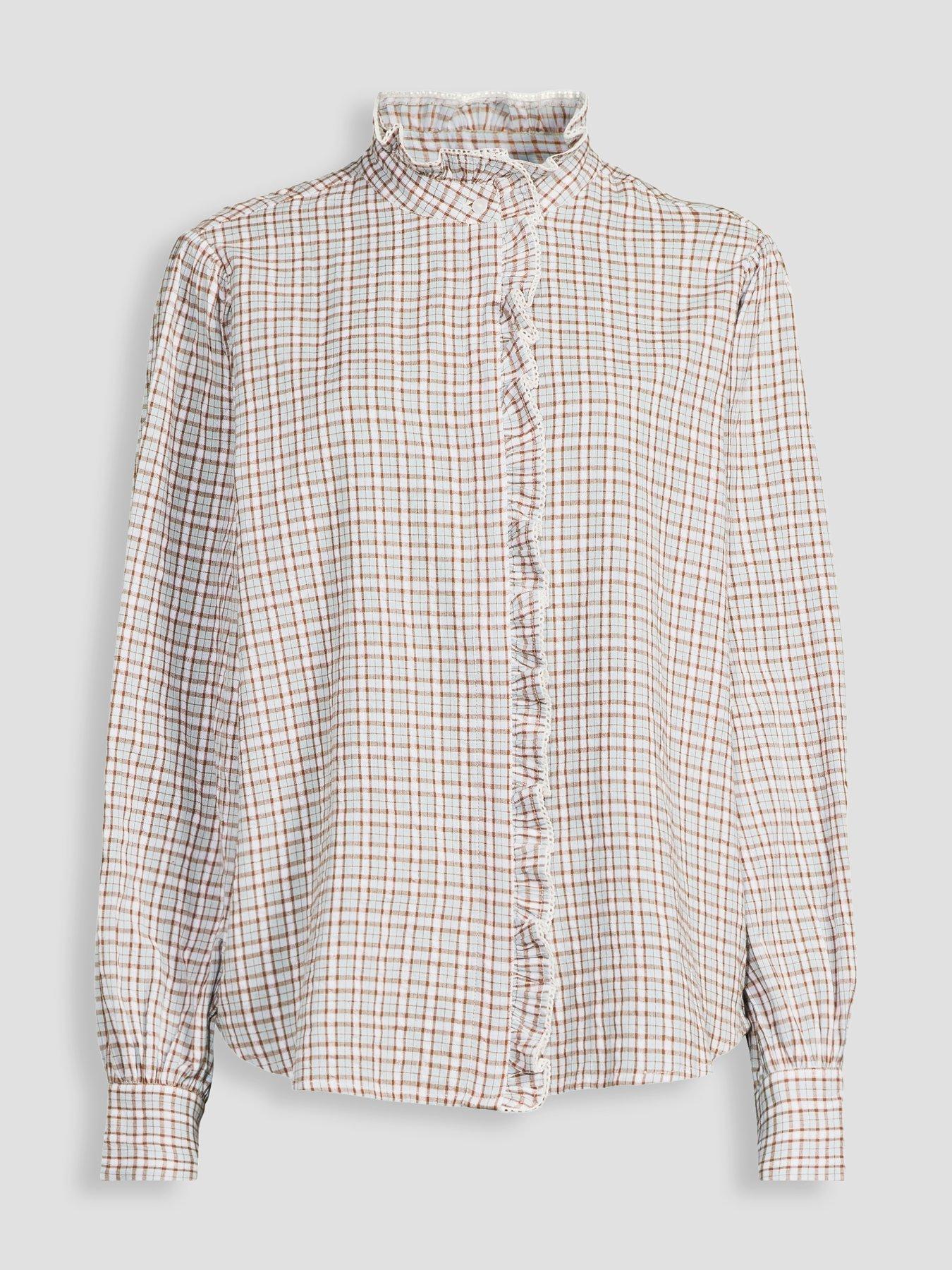Image 6 of 6 of The Very Collection Soft Funnel Blouse With Frill