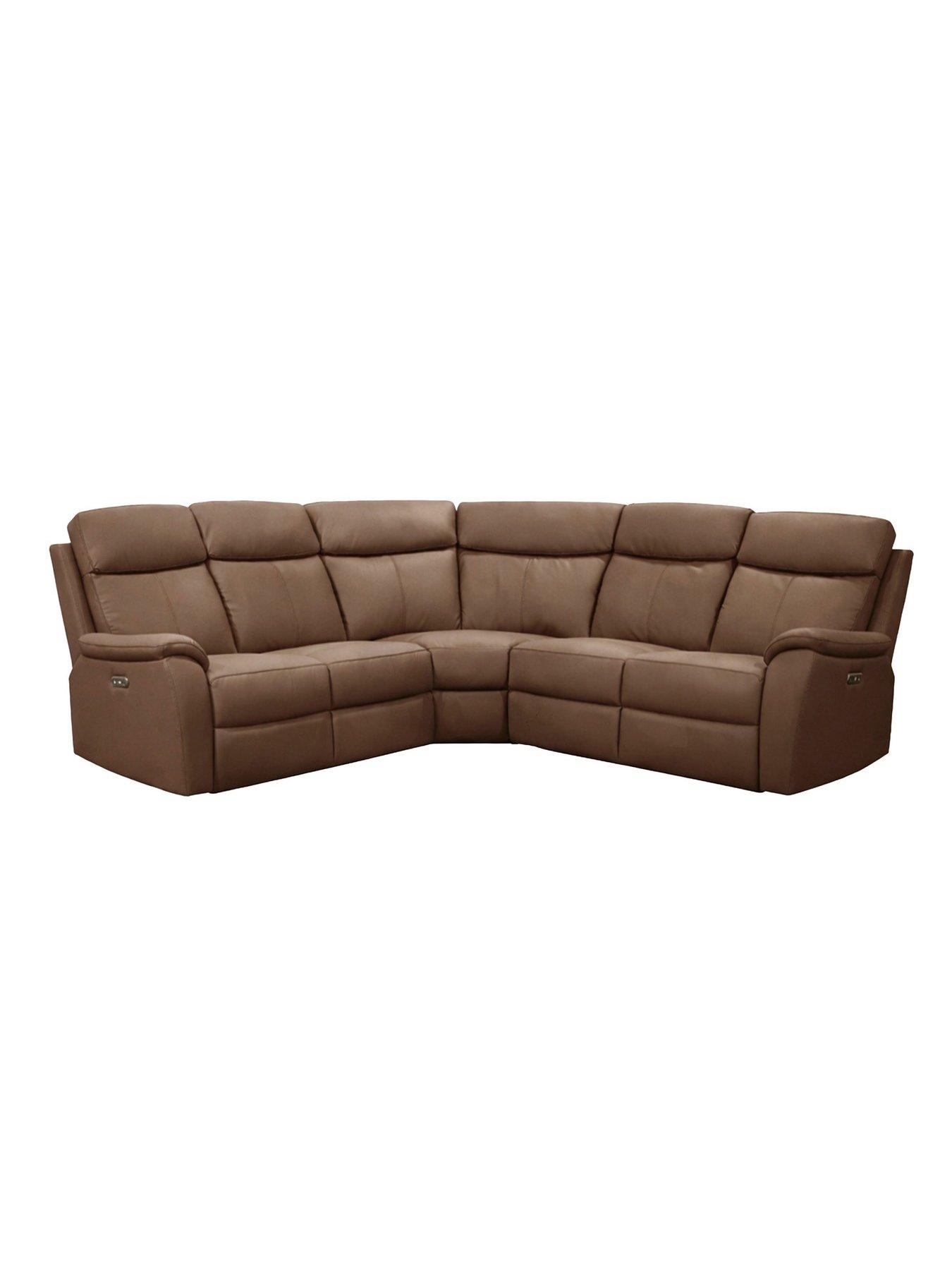  image of aspire-kingsmere-leather-corner-recliner-sofa