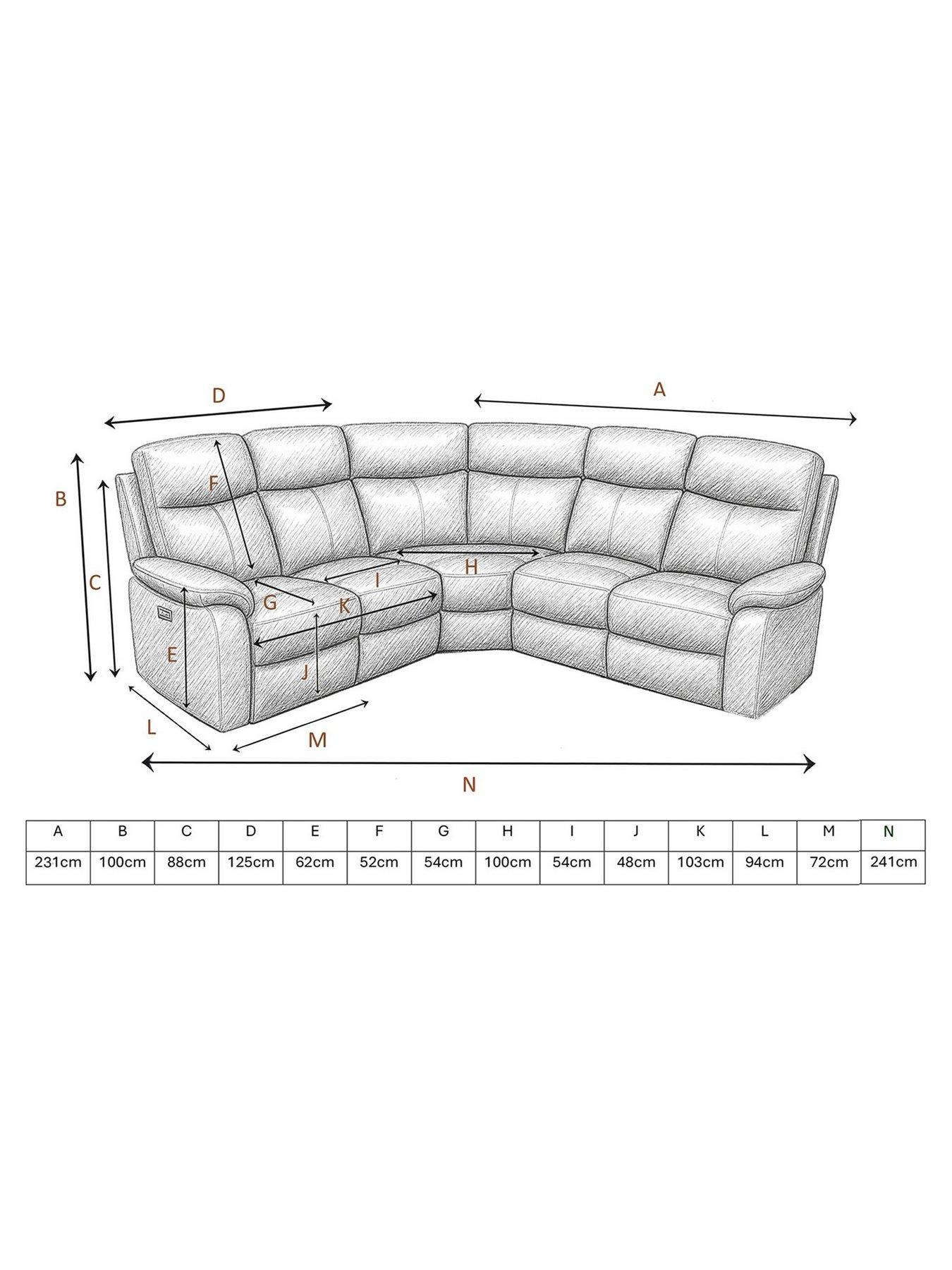  image of aspire-kingsmere-leather-corner-recliner-sofa