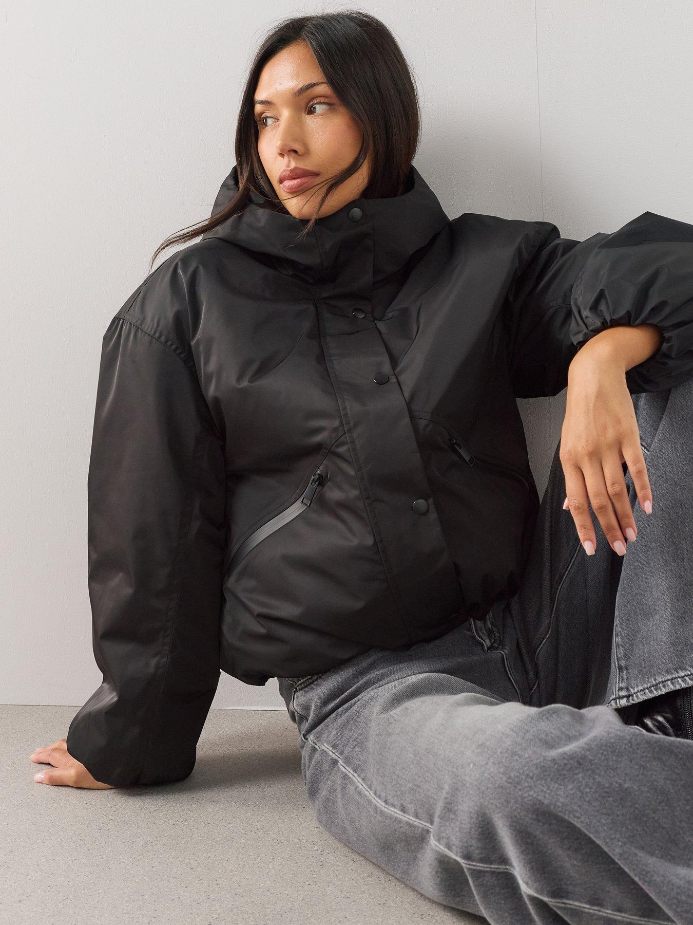 The Very Collection Short Padded Hooded Coat - Black