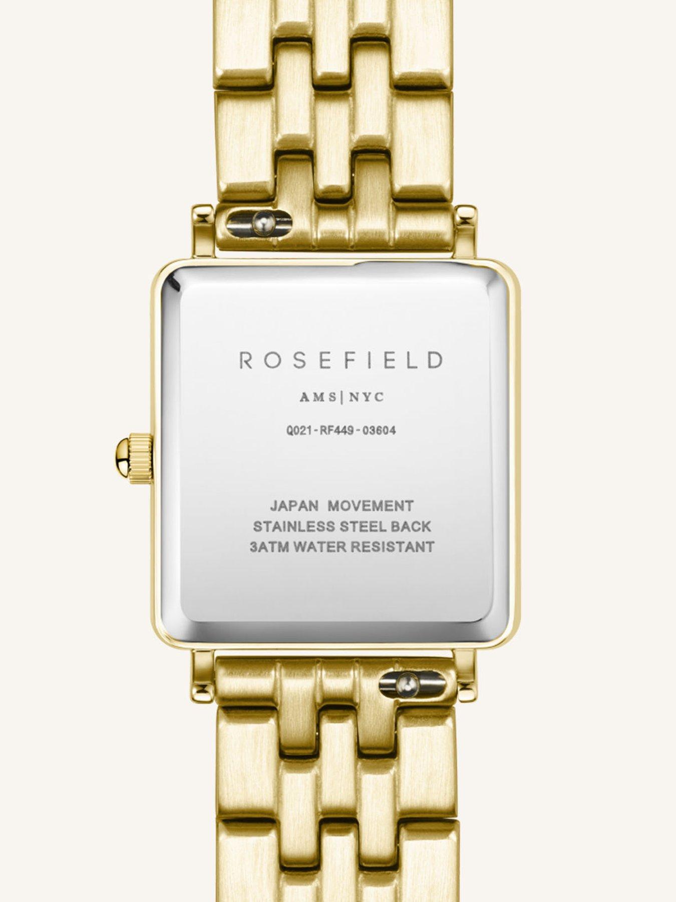  image of rosefield-boxy-xs-white-dial-gold-case-and-bracelet