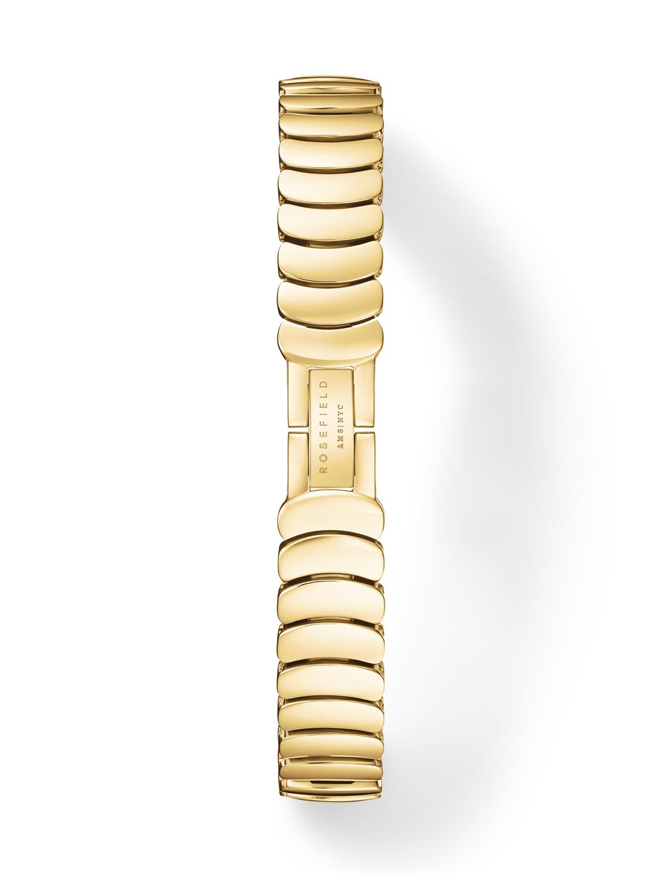 Image 4 of 7 of Rosefield OVALE Gold Case White Dial Gold Bracelet