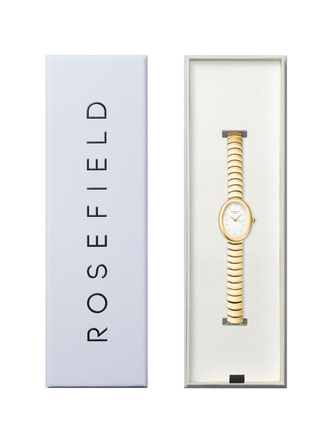 Image 6 of 7 of Rosefield OVALE Gold Case White Dial Gold Bracelet