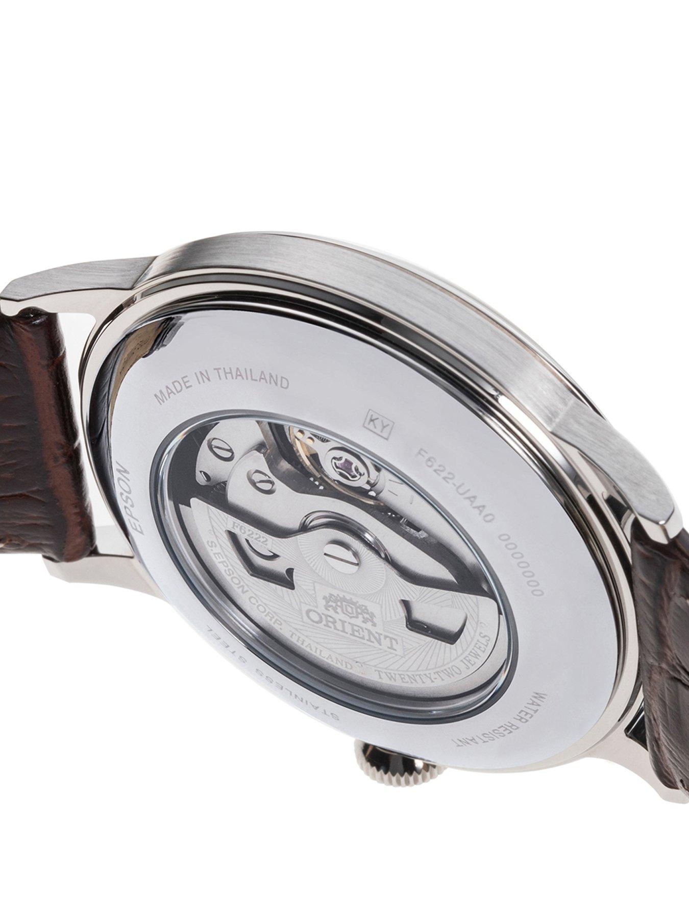 Image 5 of 5 of Orient Bambino Small Seconds Cream Dial Brown Leather Strap