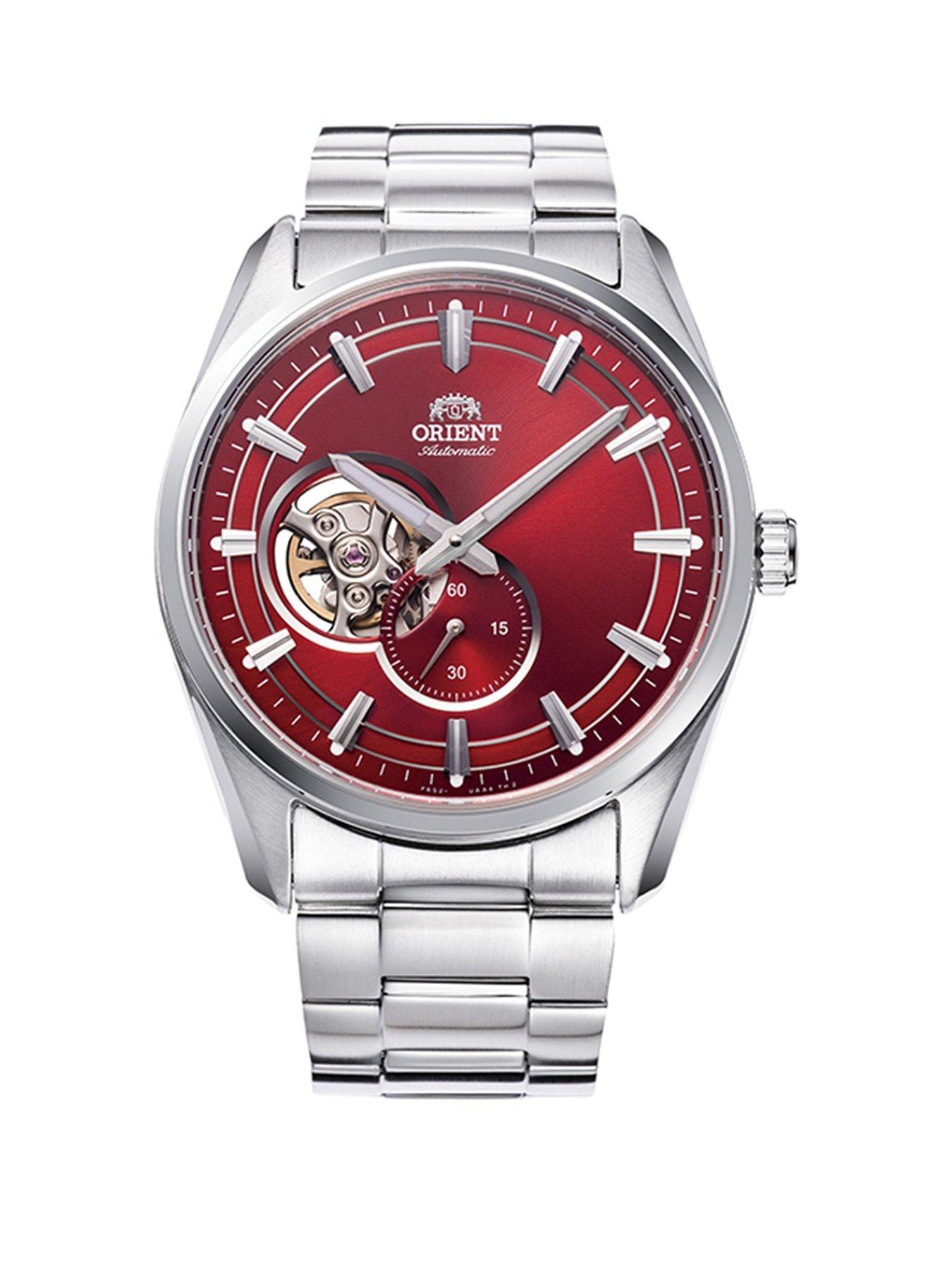 Image 1 of 2 of Orient Stretto Semi Skeleton Red Open Aperture Dial Steel