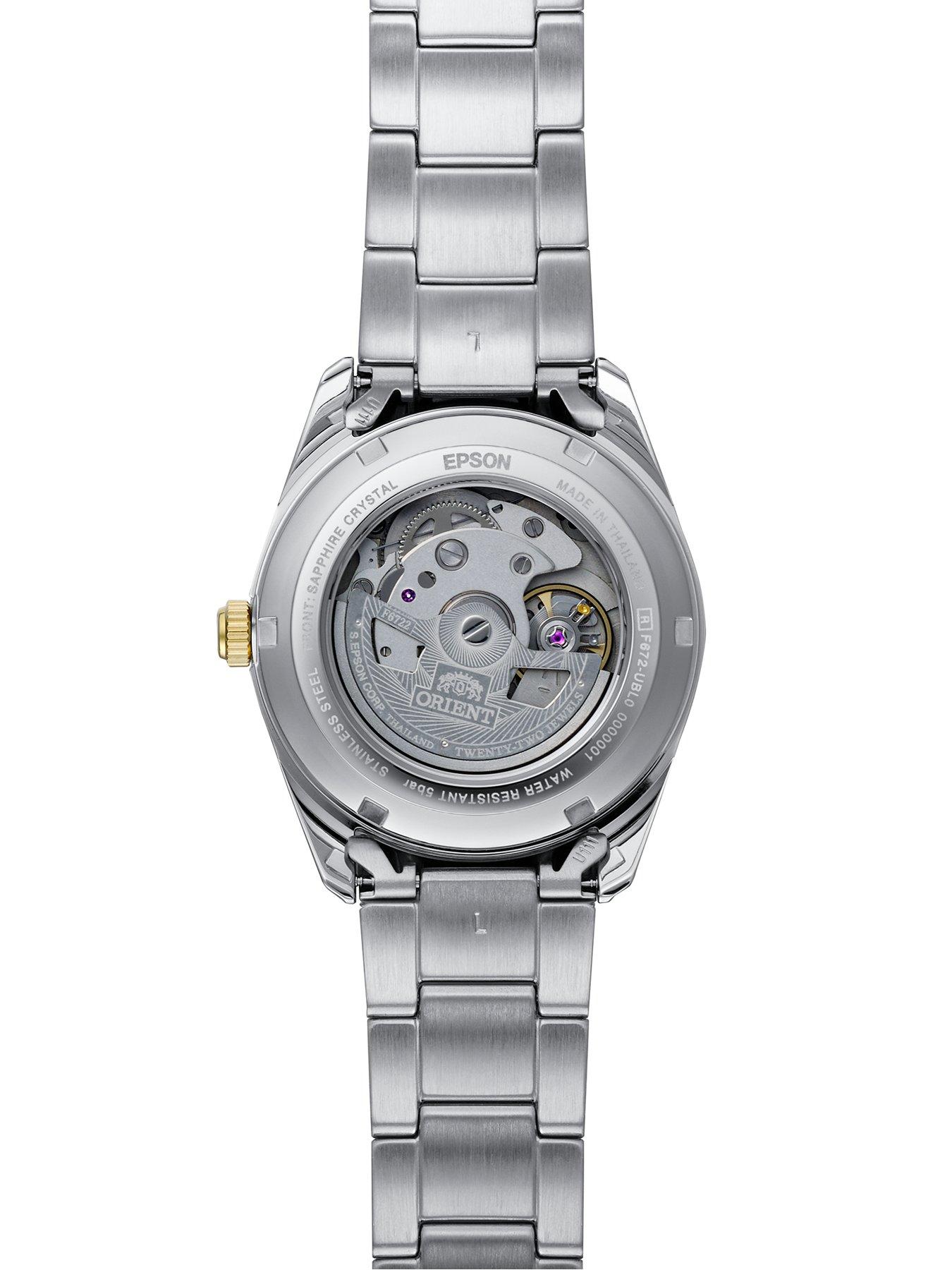  image of orient-stretto-date-two-tone-silver-dial-steel