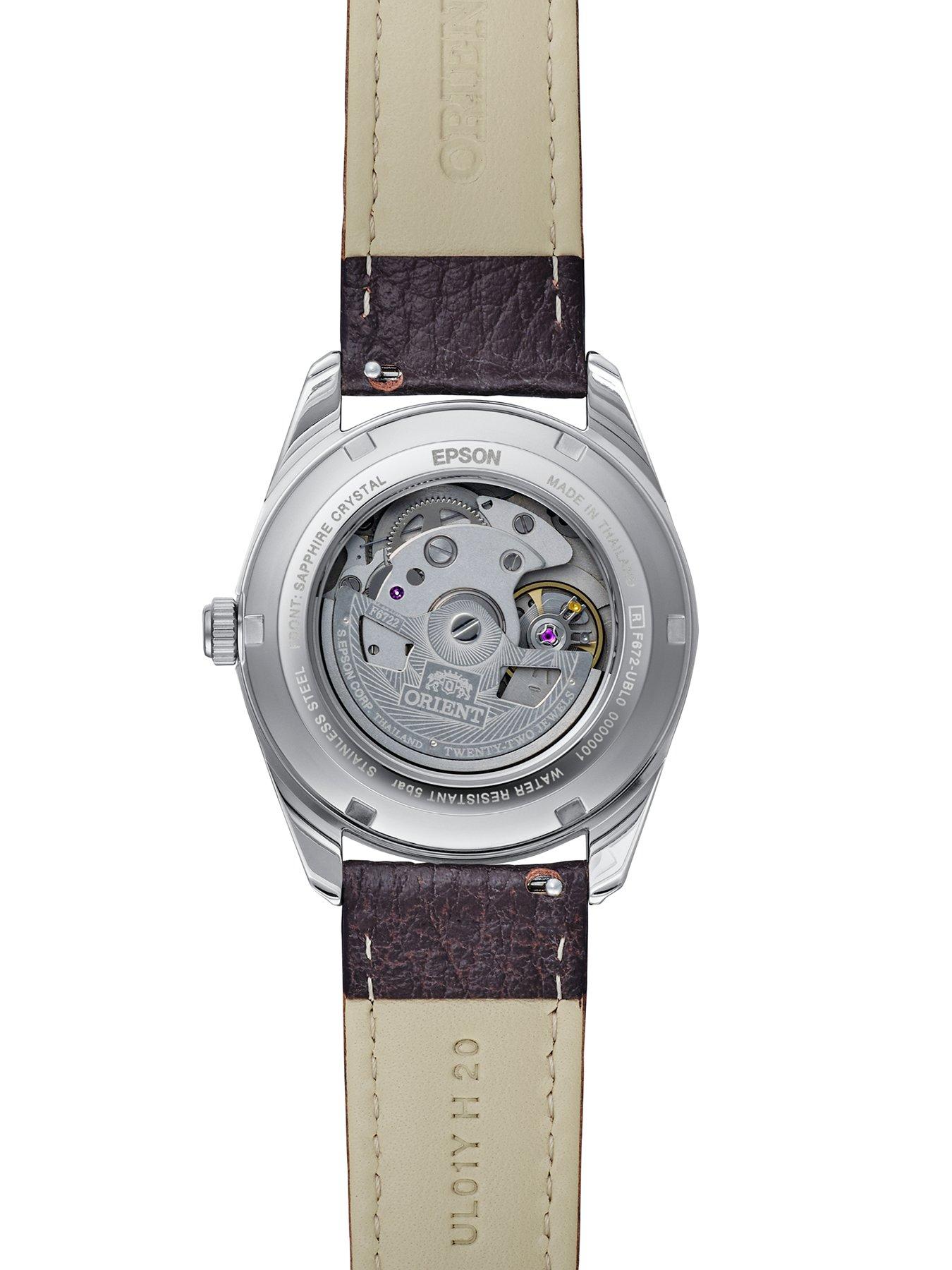  image of orient-stretto-date-two-tone-brown-dial-brown-leather-strap