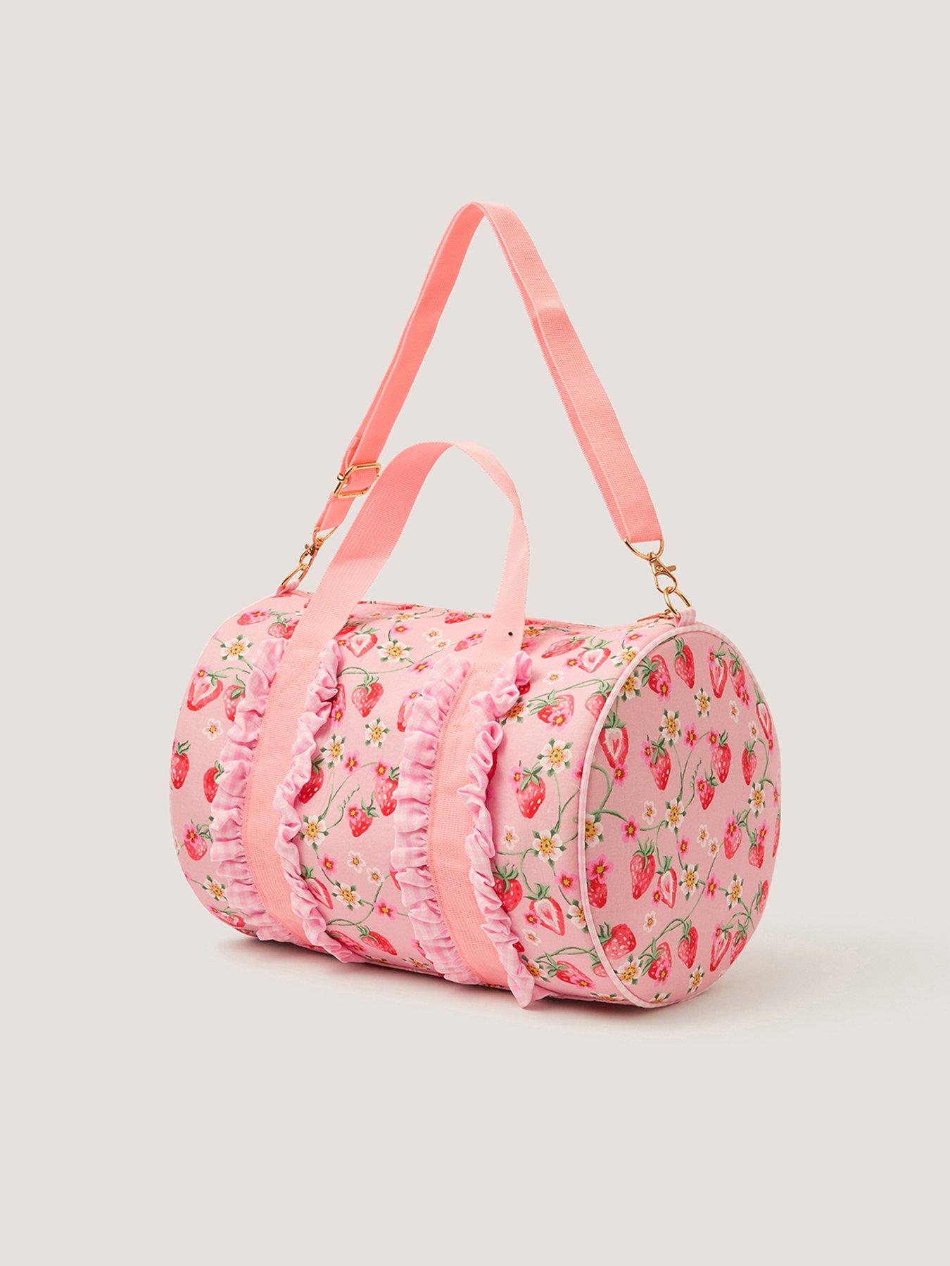 Image 2 of 4 of Monsoon Girls Strawberry Sleepover Bag - Pink