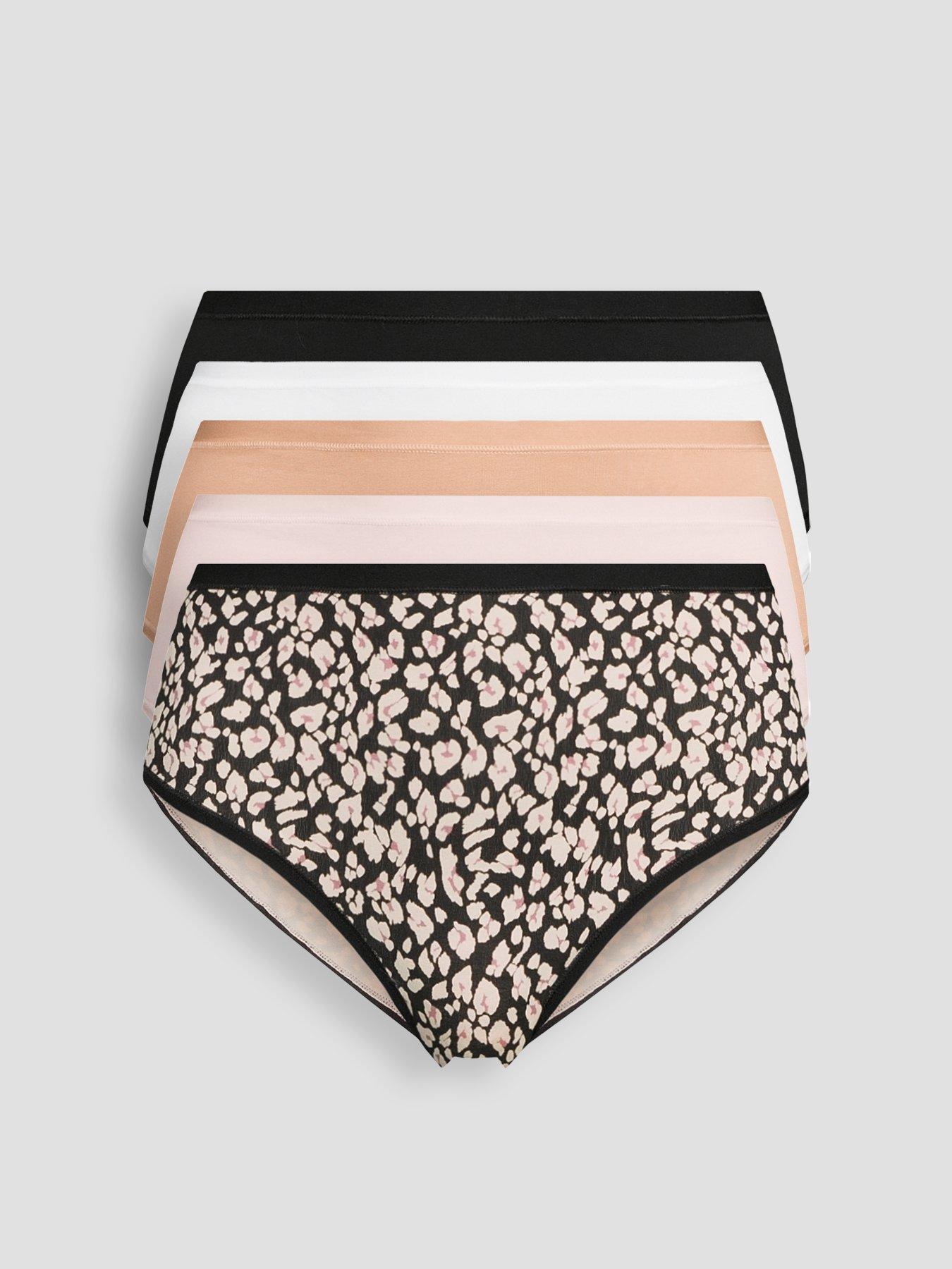 Image 1 of 6 of The Very Collection Womens 5 Pack High Waist Full Briefs - Multi