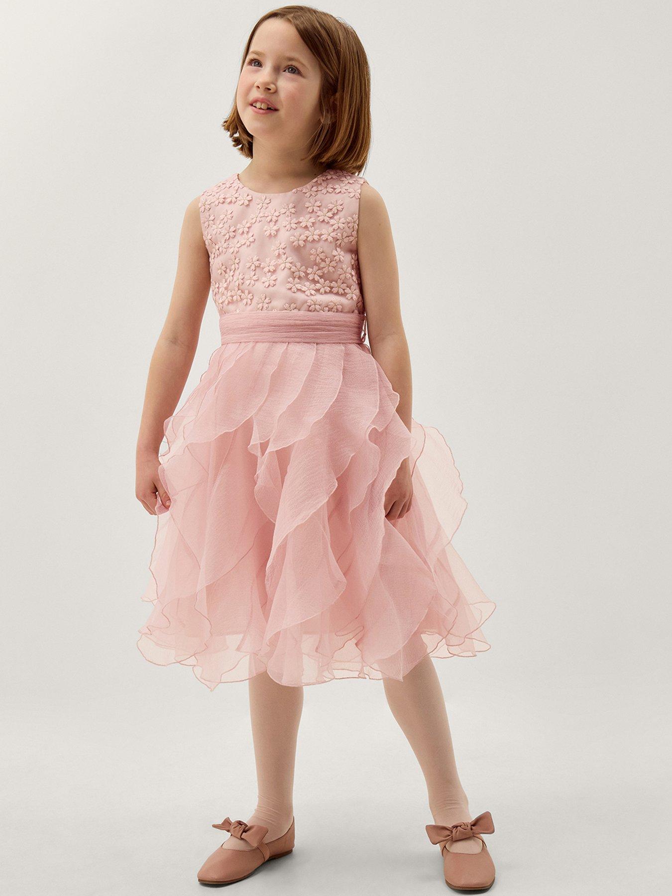 Monsoon Girls Daisy Cancan Swirl Dress - Pink